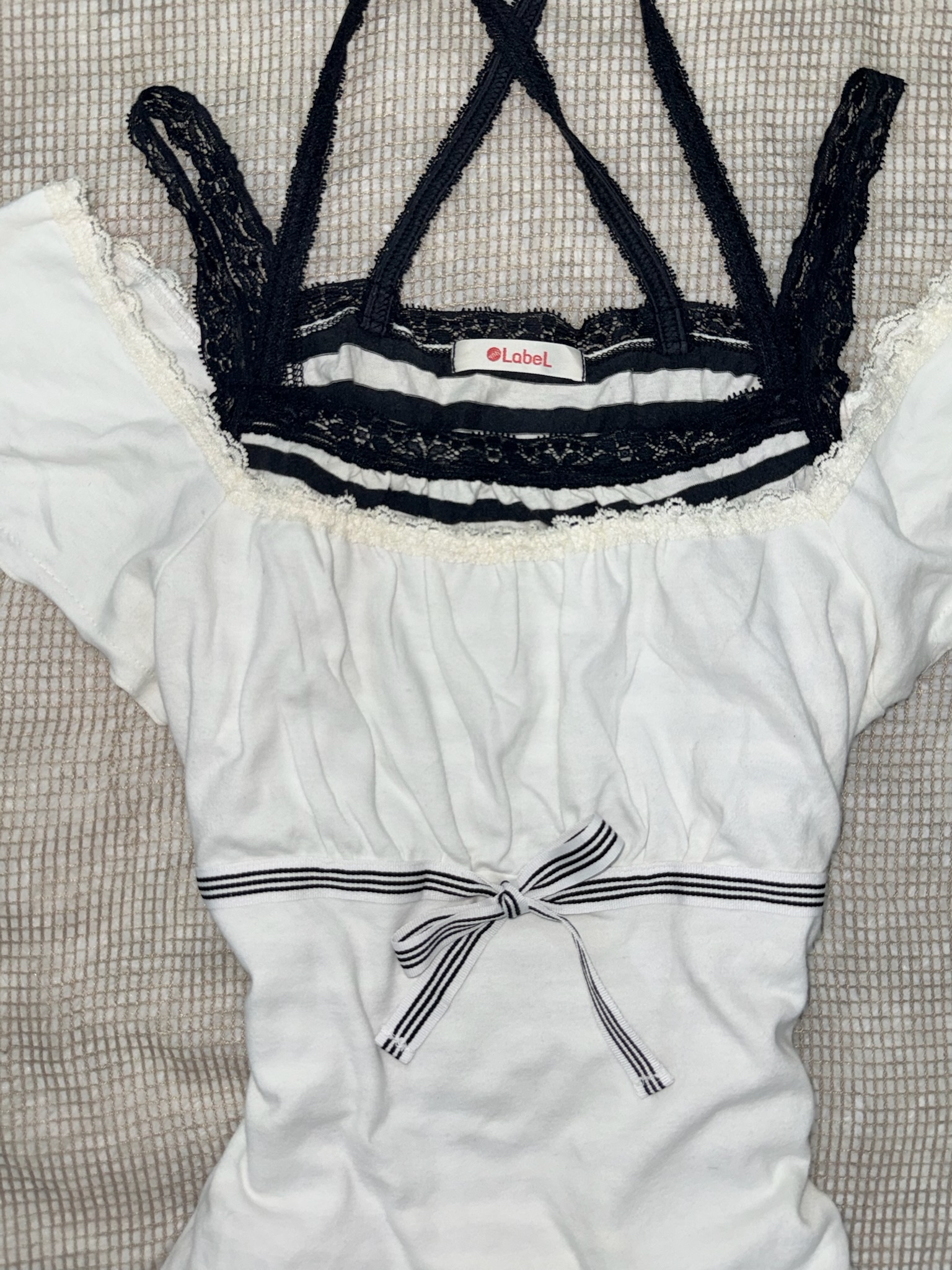 Coquette Style Dark Himekaji Elegant Contrast Puff-sleeve Set