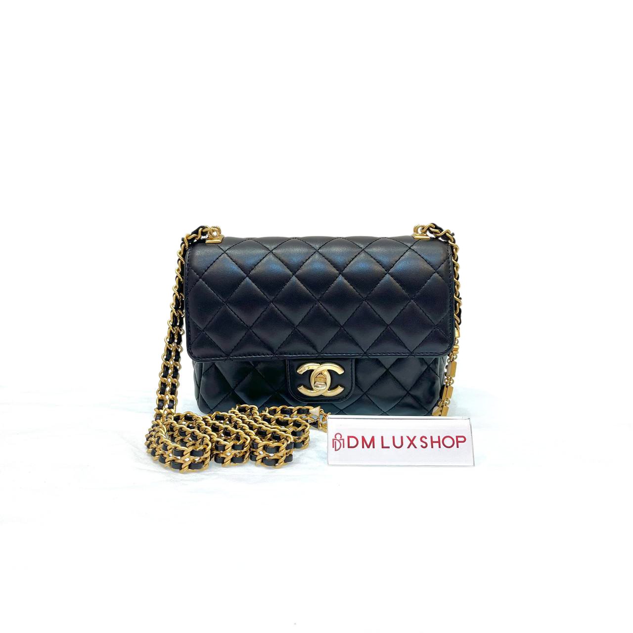 Chanel Black Mini Square CF Bag GHW (Microchip)