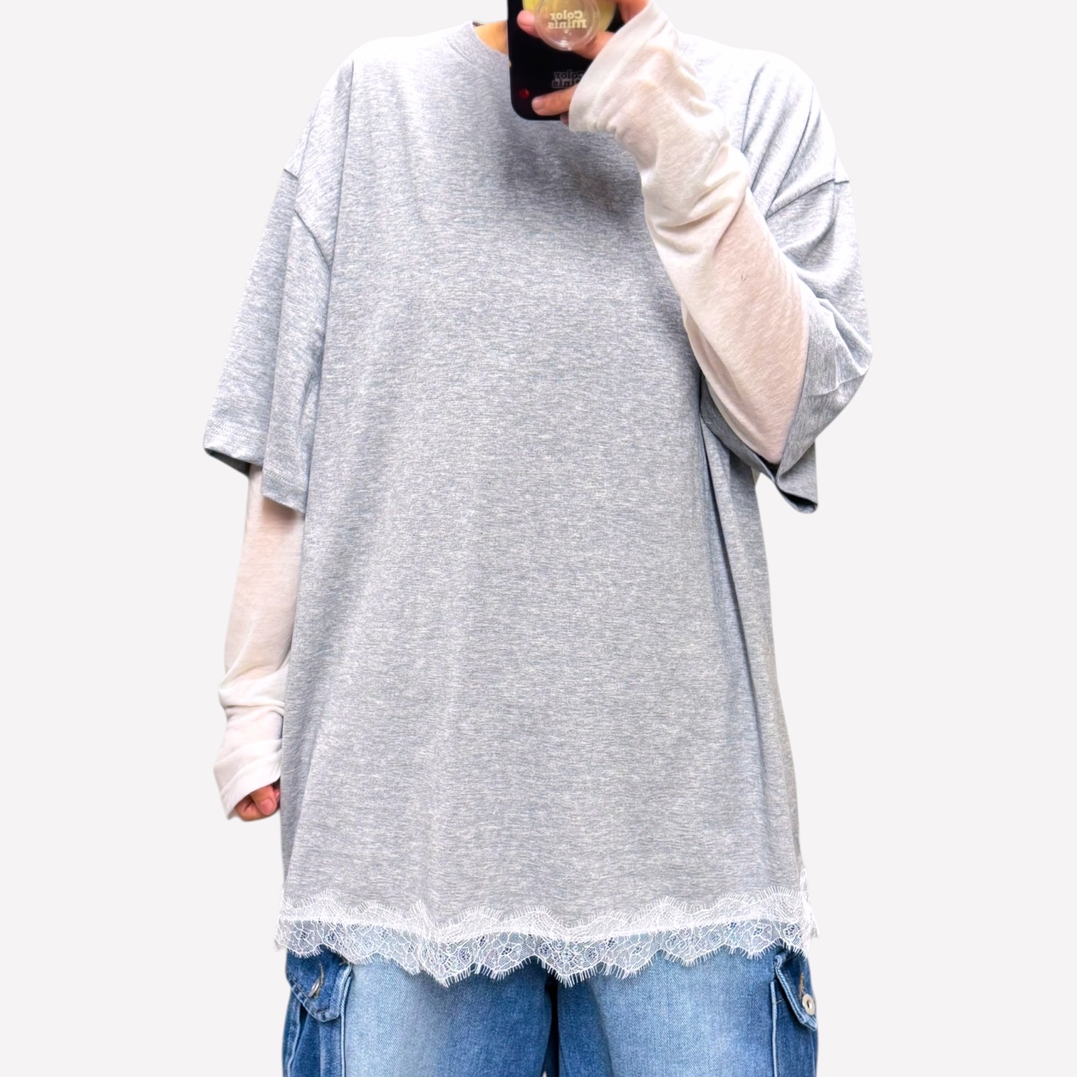 221034 Lace長腳tee