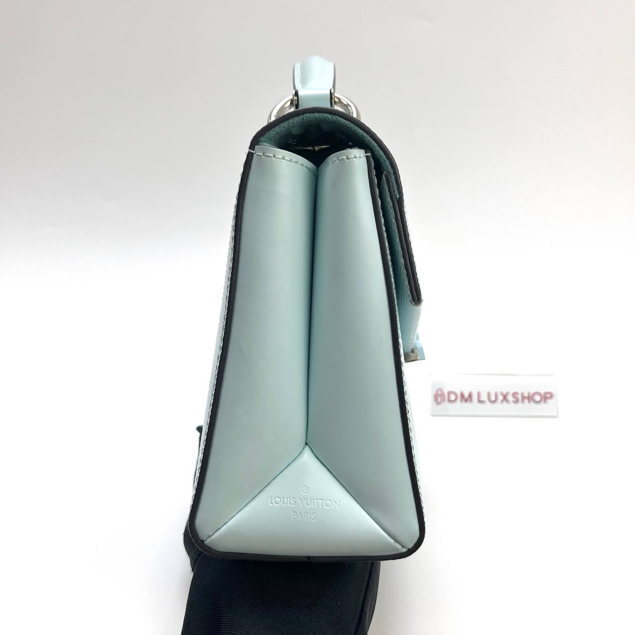 LV Pochette Grenelle Light Blue Epi Leather Bag SHW