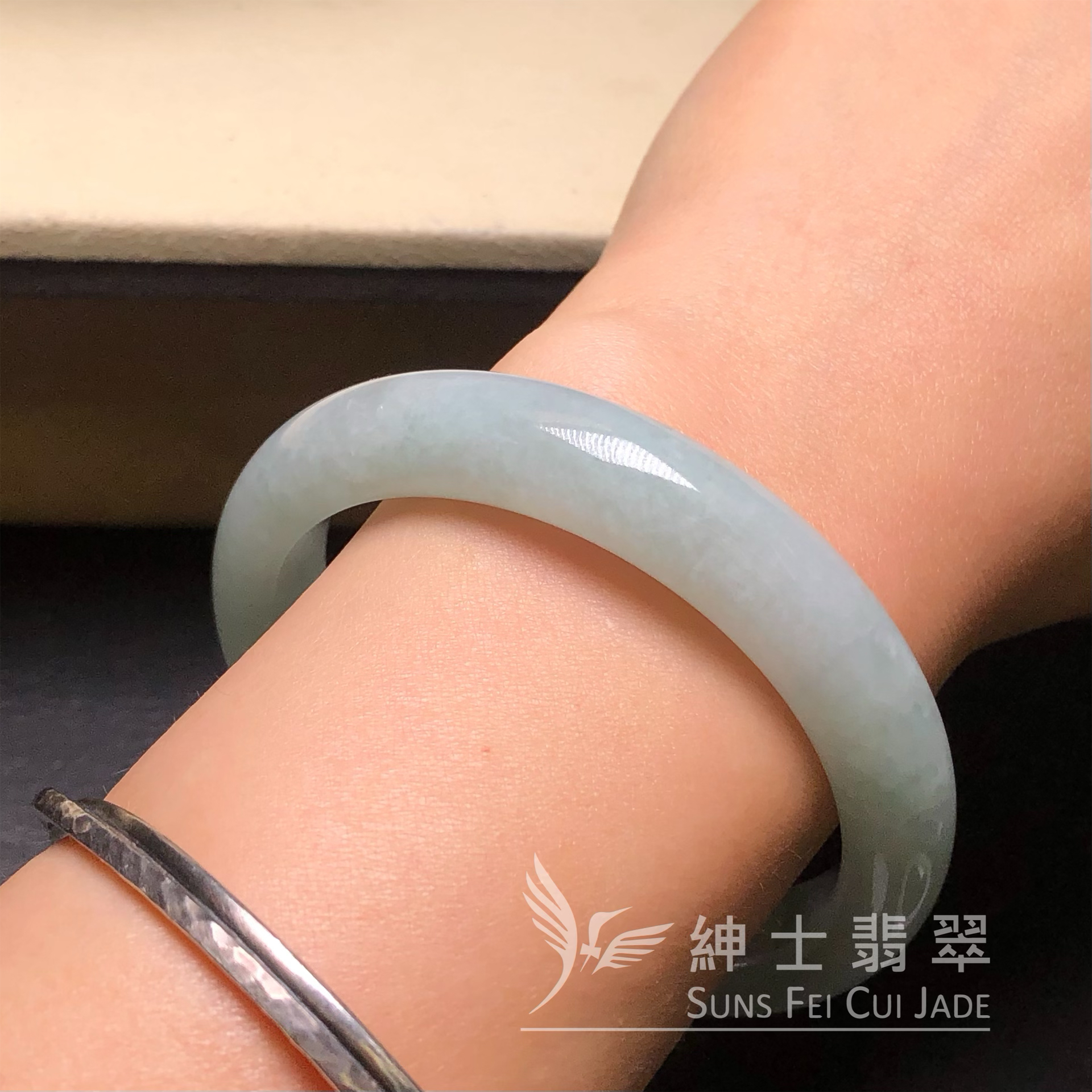 C06248 湖水綠福鐲54.8mm