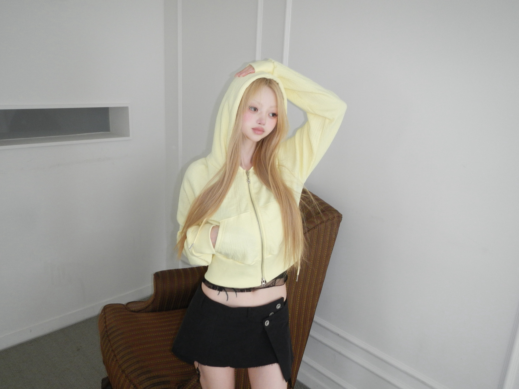 Asymmetric Wrap Mini Skirt