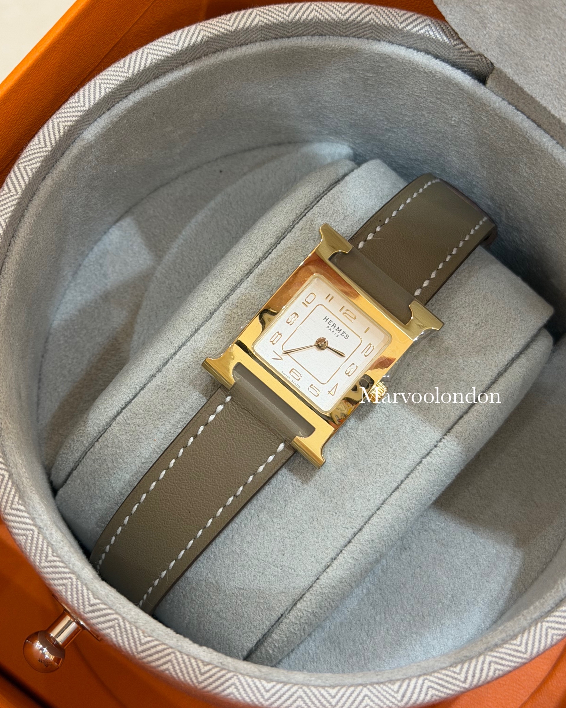 配貨價出手錶‼️Heure H watch 25mm 大象灰金 swift  ✨  有專門店保養卡 適合手腕 13.5-16.5cm
