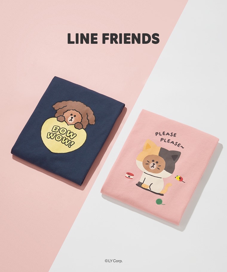 💚預訂 台灣直送💚Line Friend兩色人物動物印花成人女裝親子款純棉短袖T恤