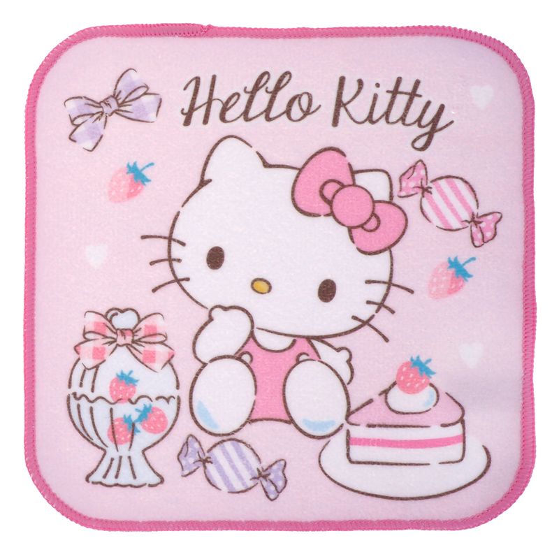Hello Kitty Mini Towel Set (2 pcs./ packs) w/ Plastic Tube 迷你方巾(2條裝)連膠樽
