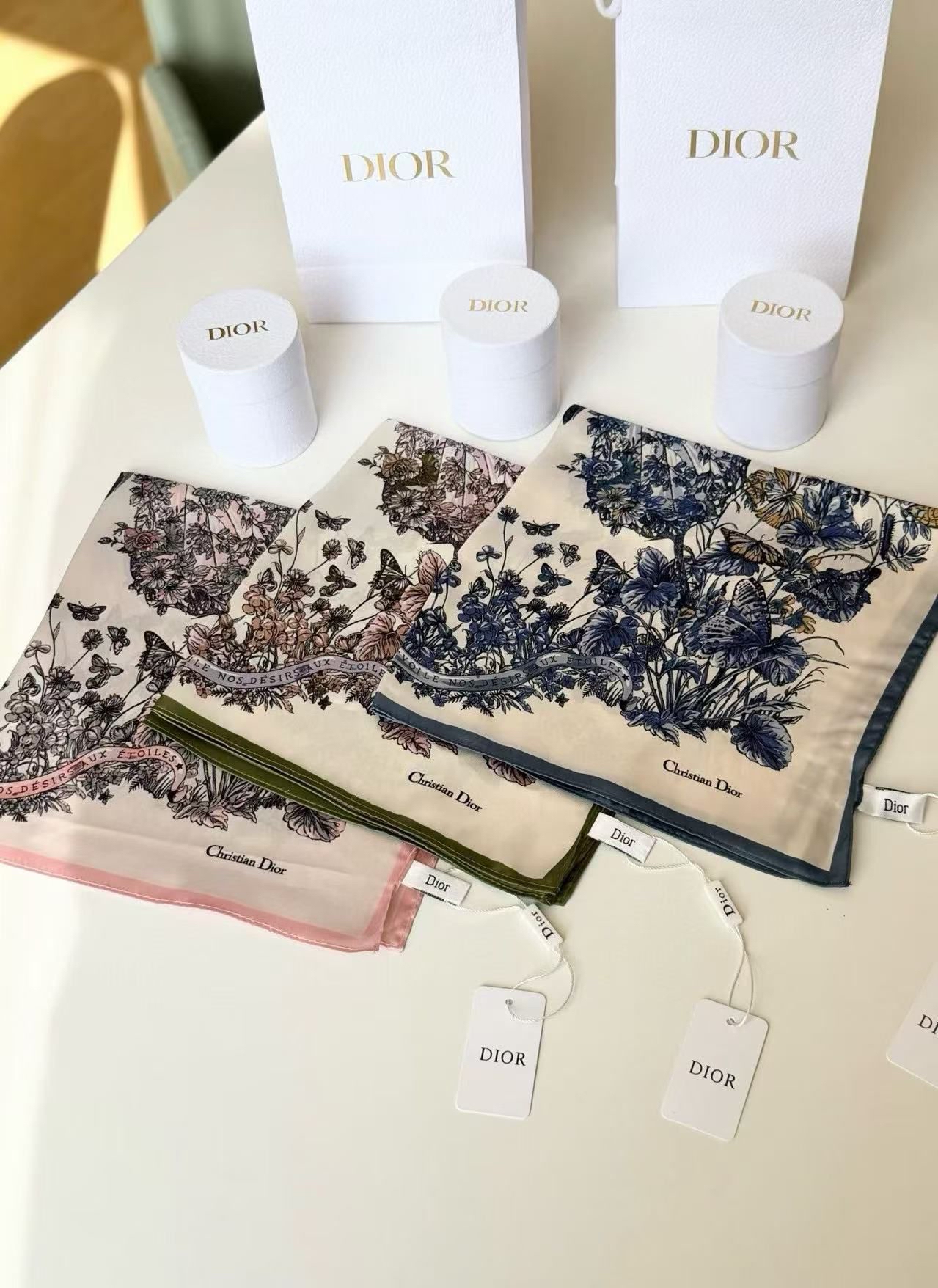 *【Dior 2025復古蝴蝶絲巾｜VIP積分禮品 限量登場】禮盒裝*