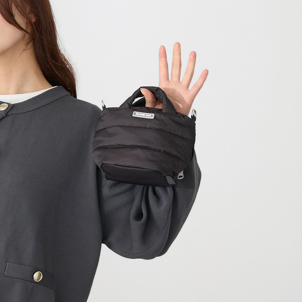 日本代購【 2026秋冬新商品 日本直送  ROOTOTE 羽絨 迷你手袋 Baby Feather Roo Tote Bag 】