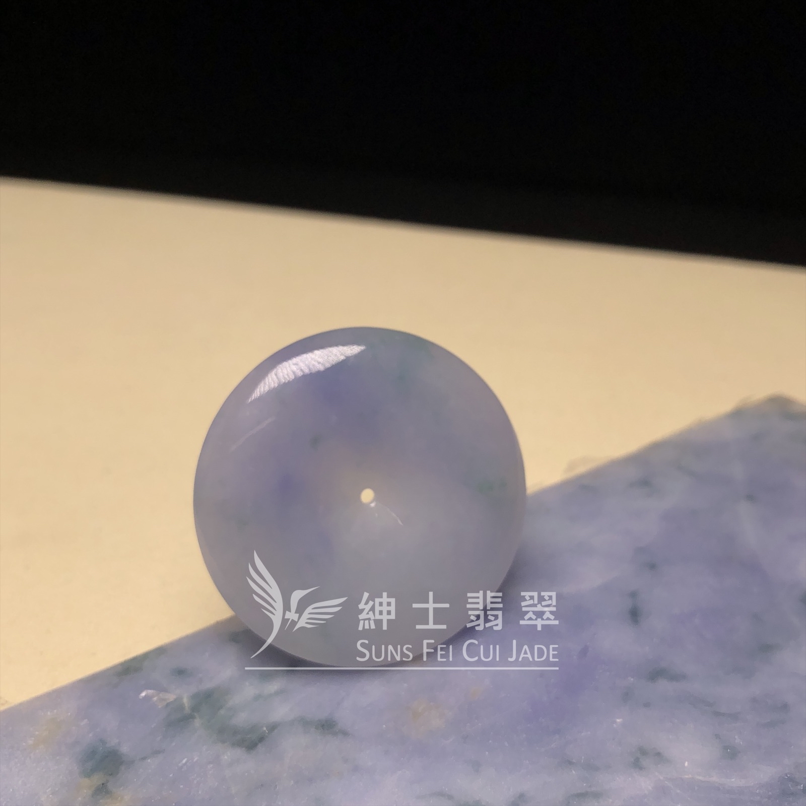 茄紫飄花平安扣  B08495