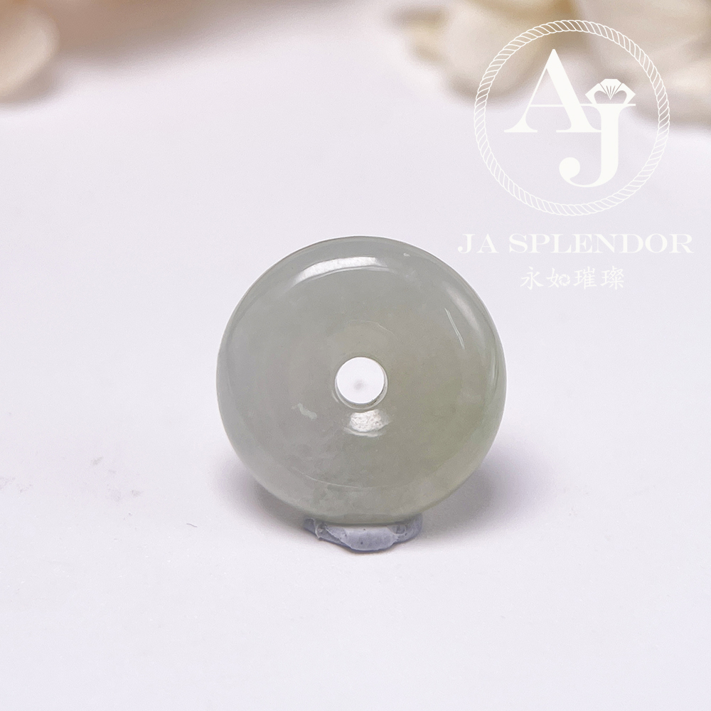 JN-479 天然翡翠A玉 冰潤雪梨黃小平安扣