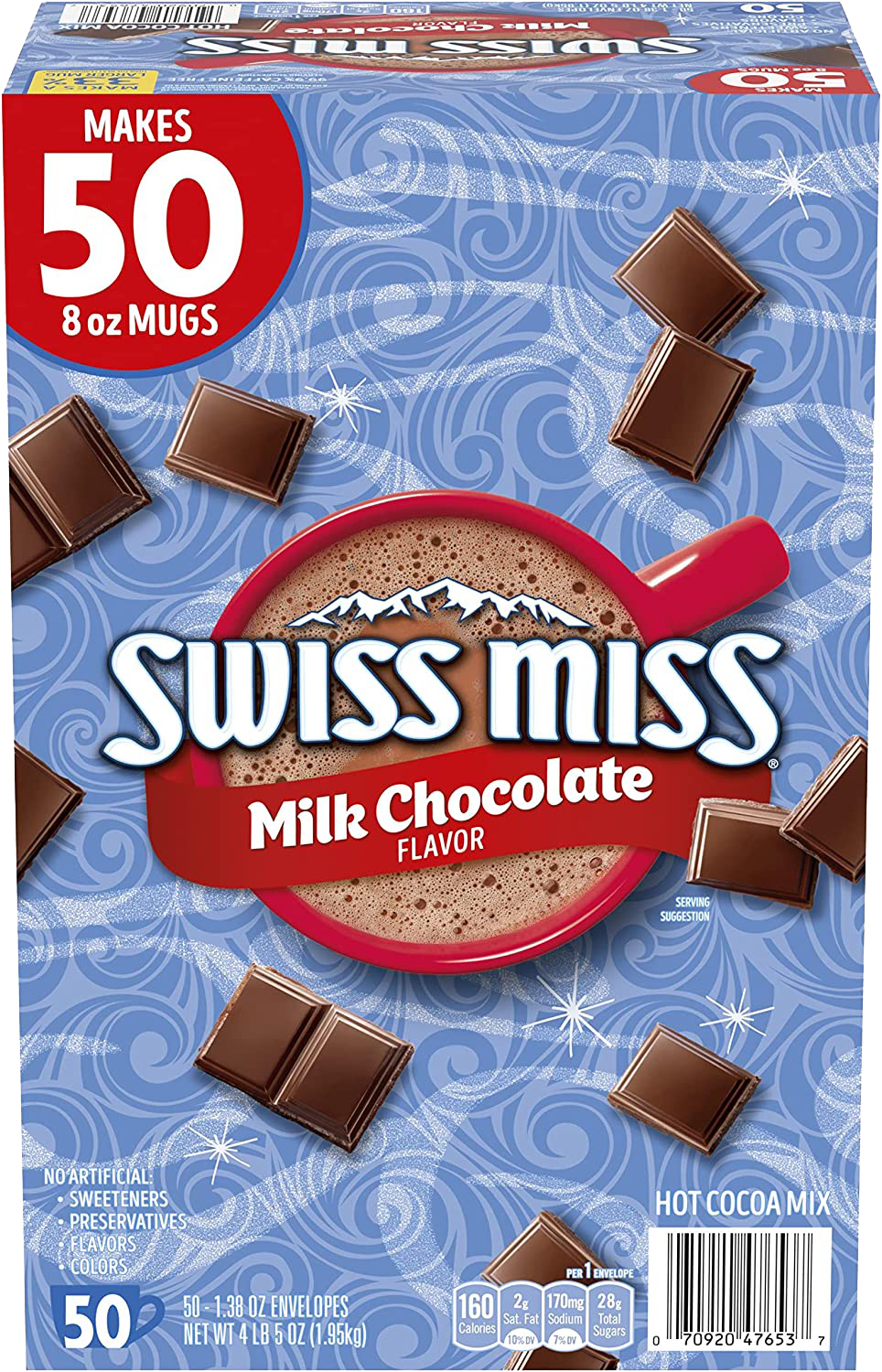 現貨現貨  SWISS MISS – 瑞士小姐 牛奶朱古力粉即沖裝 1.95kg- 50包裝 