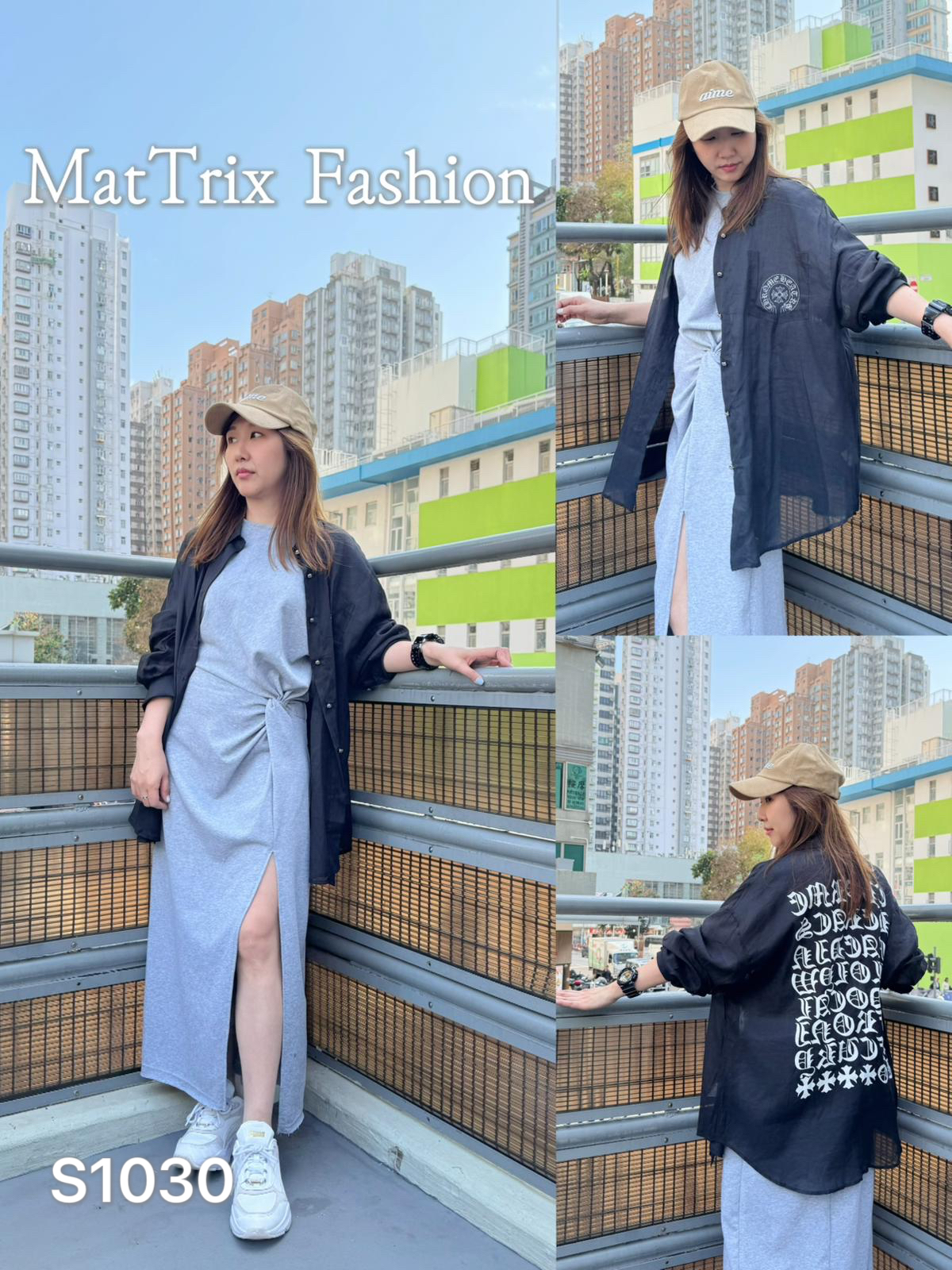 S1030 十字花鈕恤衫 原價$299