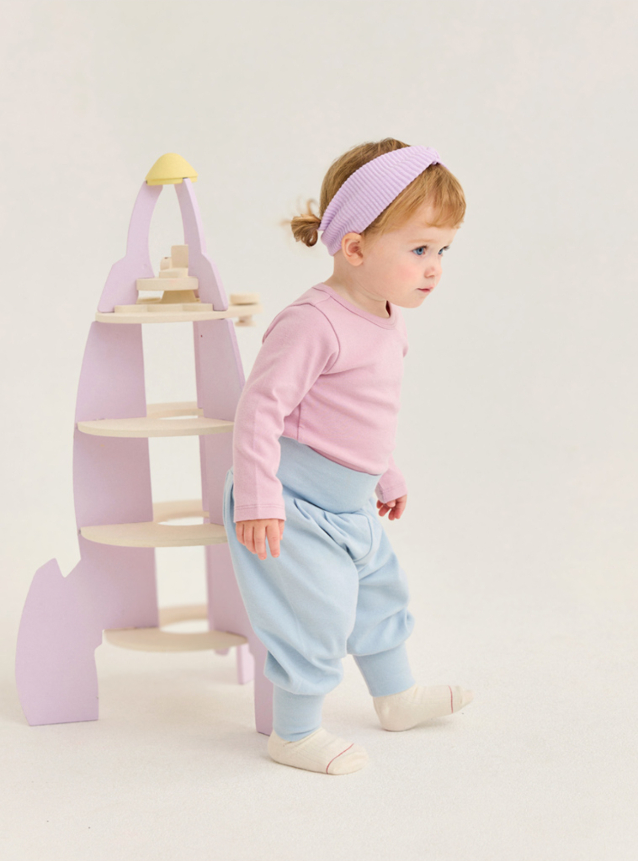 🌸預訂 韓國直送🌸🇰🇷Milk Baby兩色小熊標籤長袖包腹家居服上下套裝