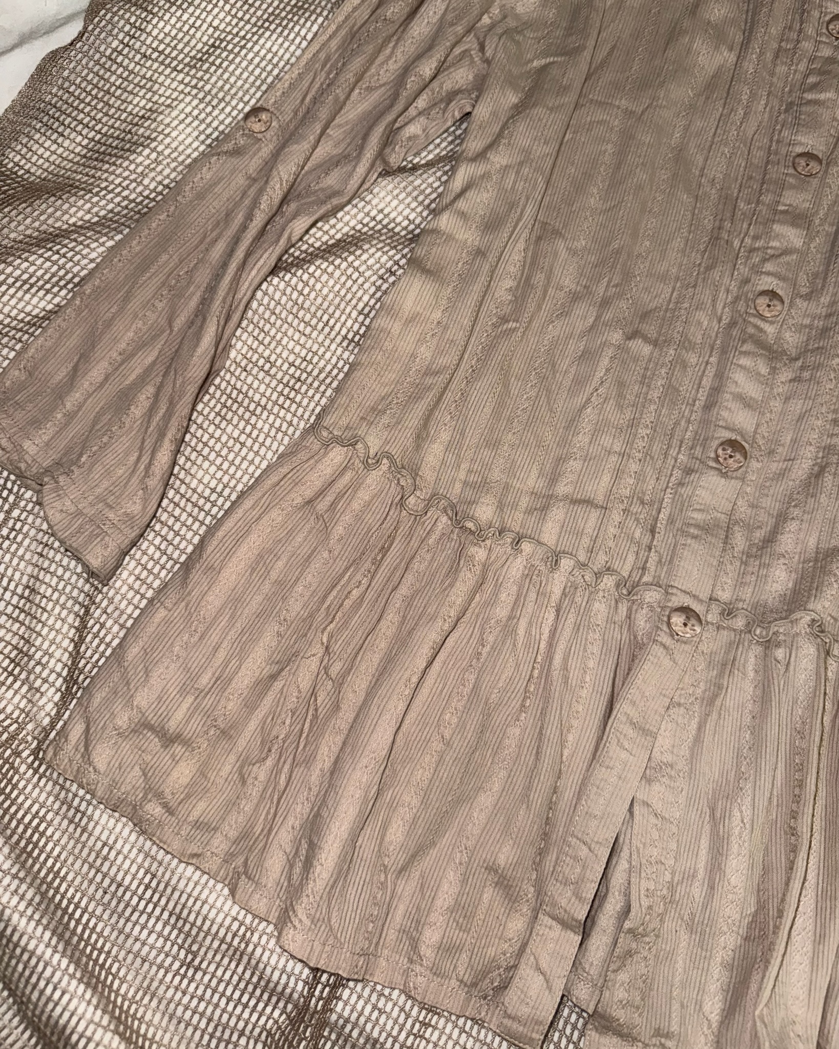 Peplum Button-Down Blouse