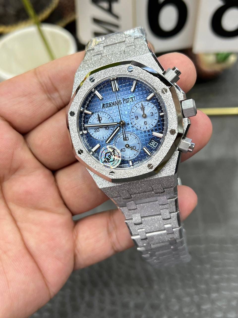 🚀爱彼皇家家橡树26240飞返计时全功能系列/41mm霜金烟熏蓝面/ 搭载原装开模定制Cal.4401全自动一体机械💯