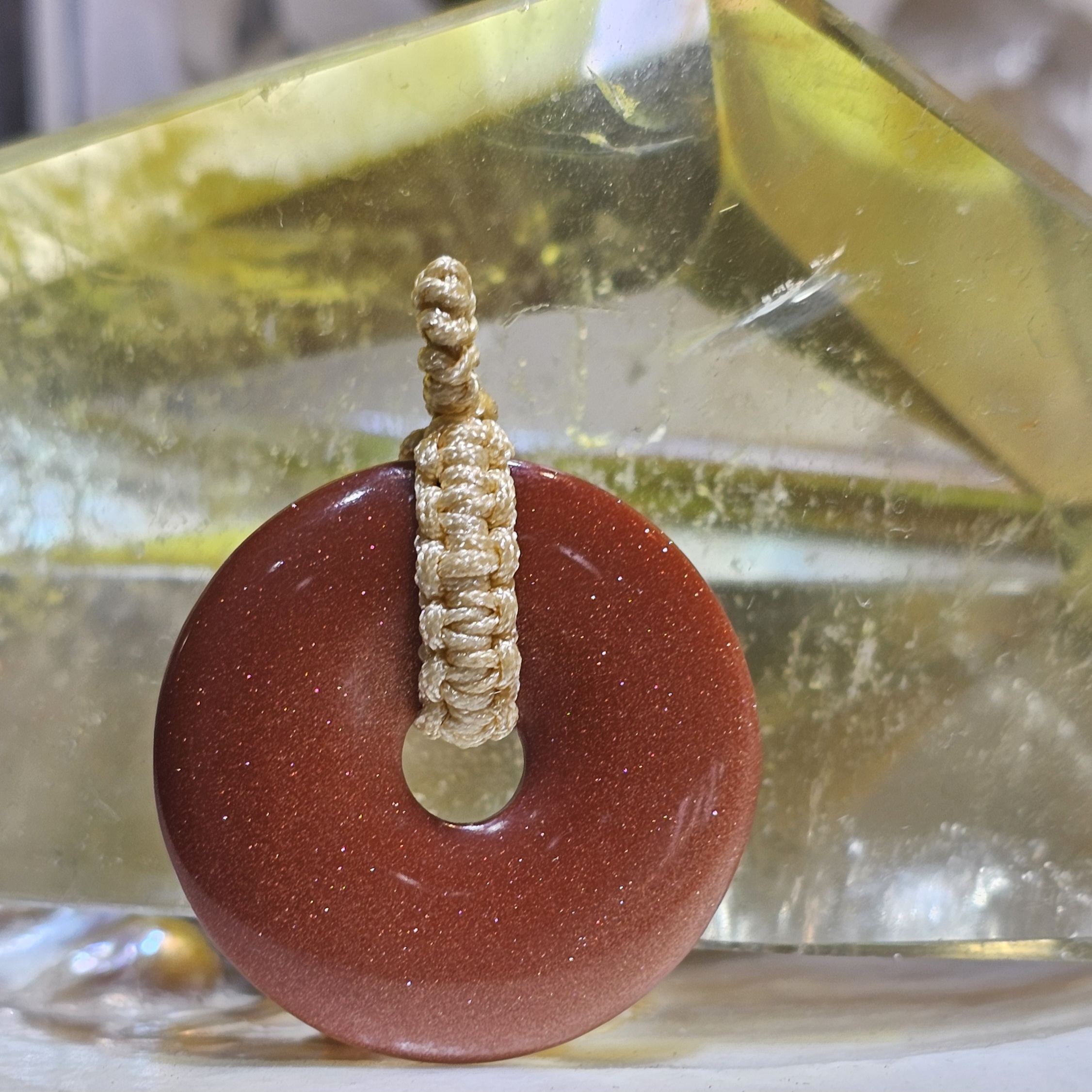 金沙石平安扣吊咀