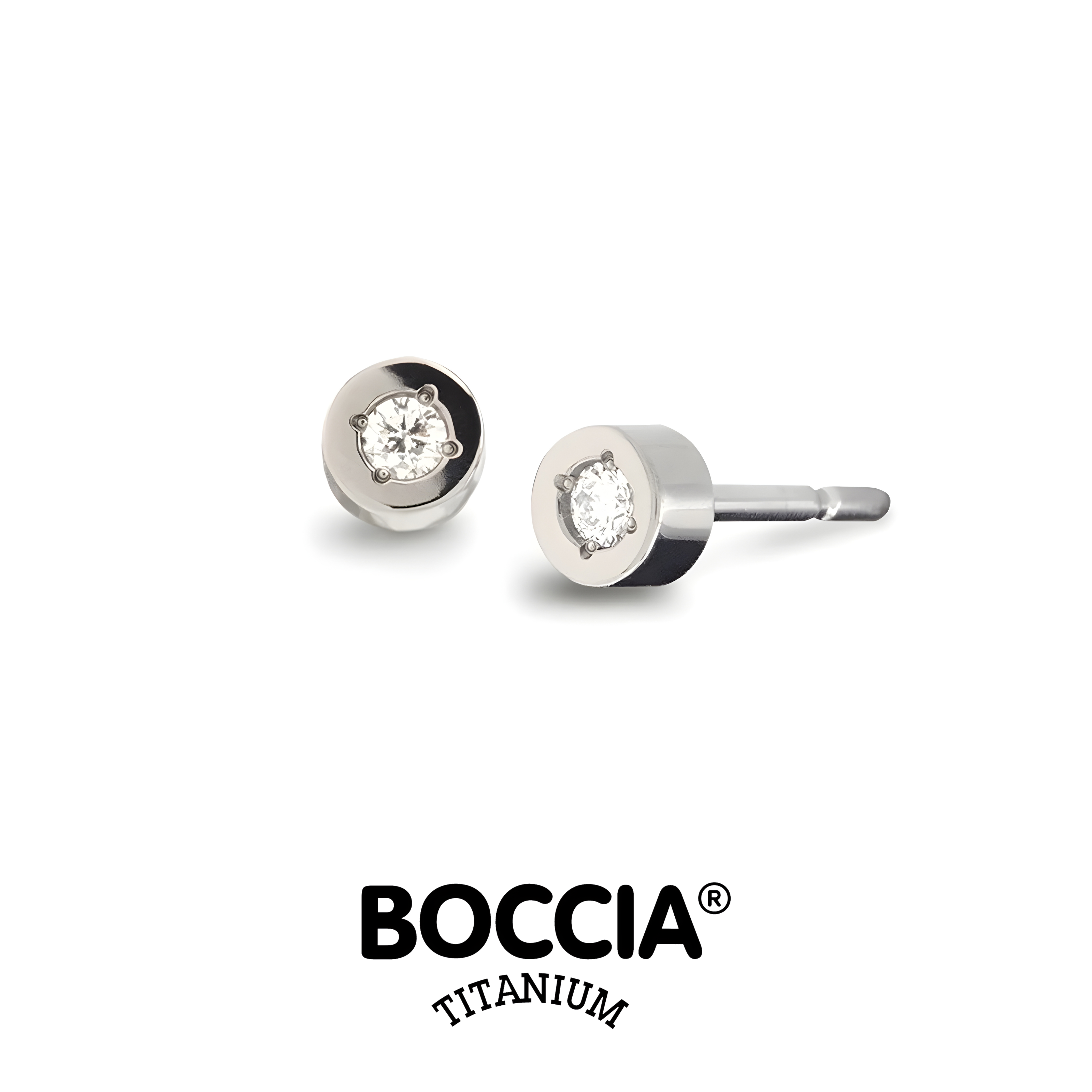 Boccia Titanium 05083-03 鈦金屬 /鑽石耳環
