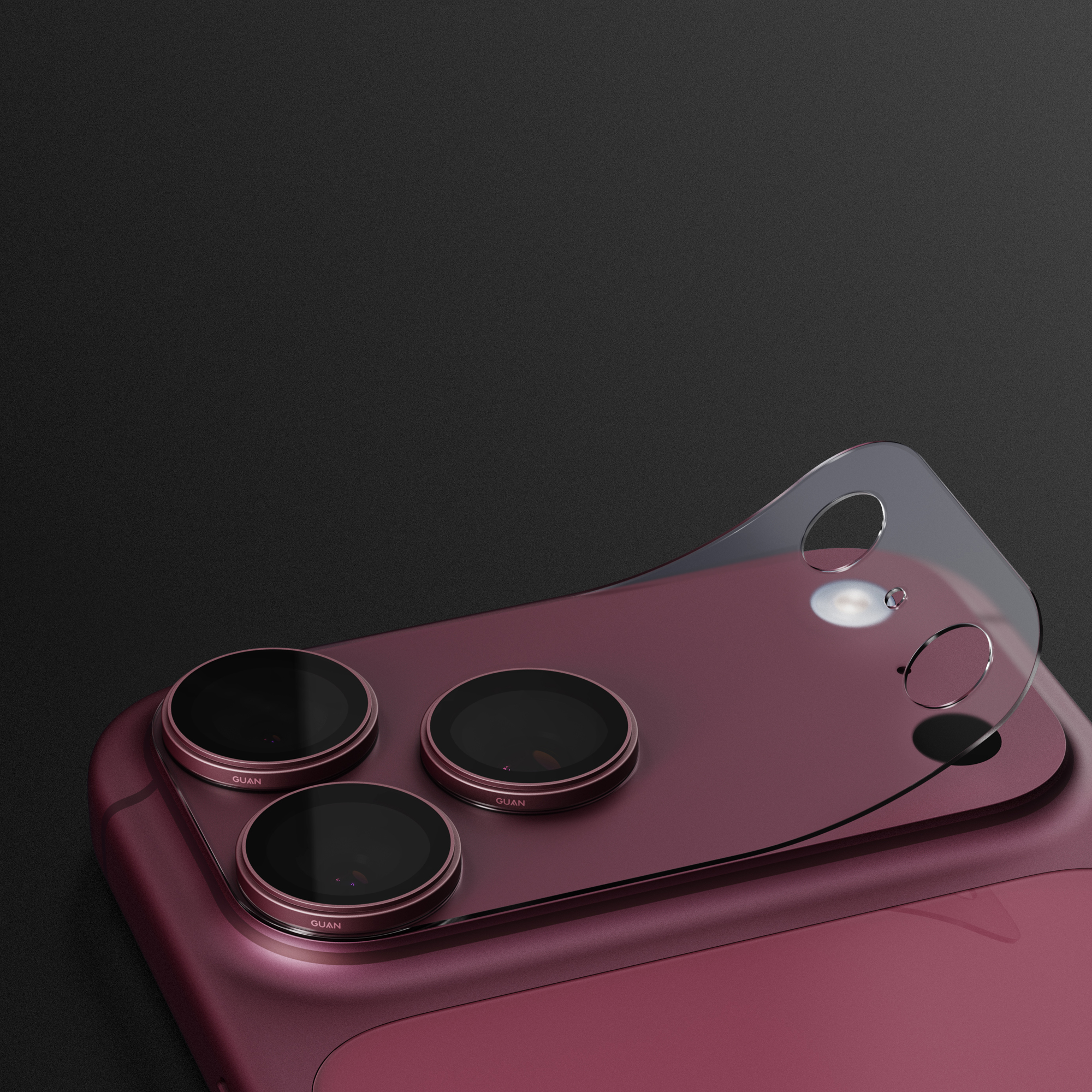 GUAN iPhone 18 series 頂級藍寶石鏡頭貼：莫氏 9H 超硬度抗刮防護