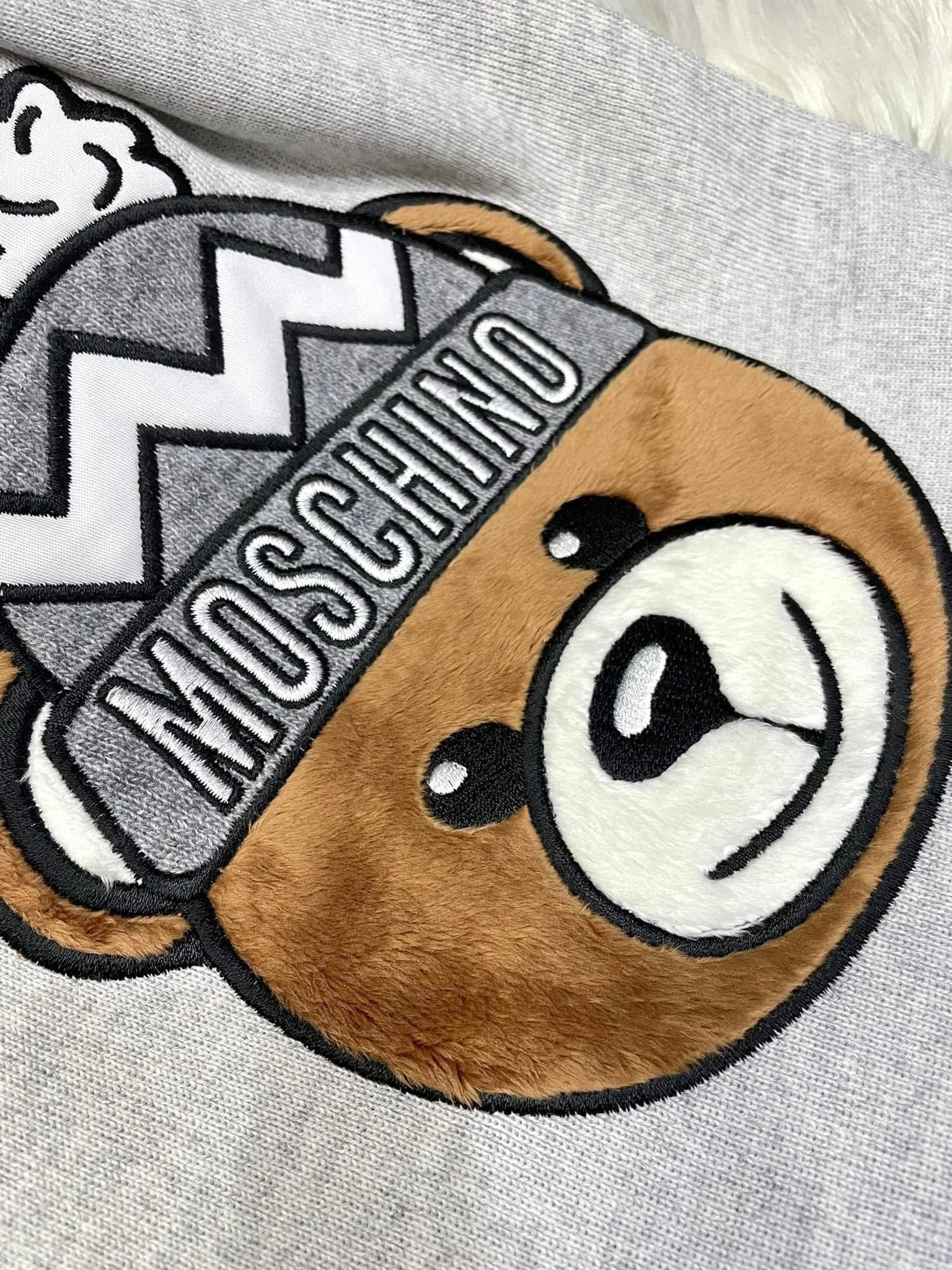 Moschino scarf grey/bear