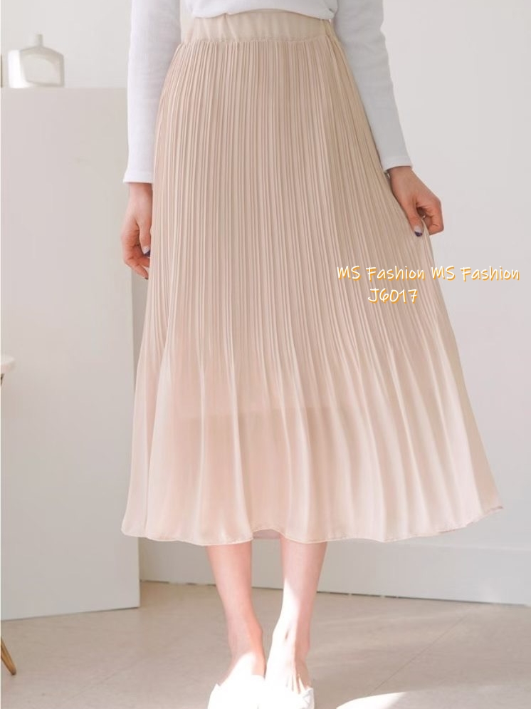 J6017 韓國🇰🇷百摺雪紡半裙