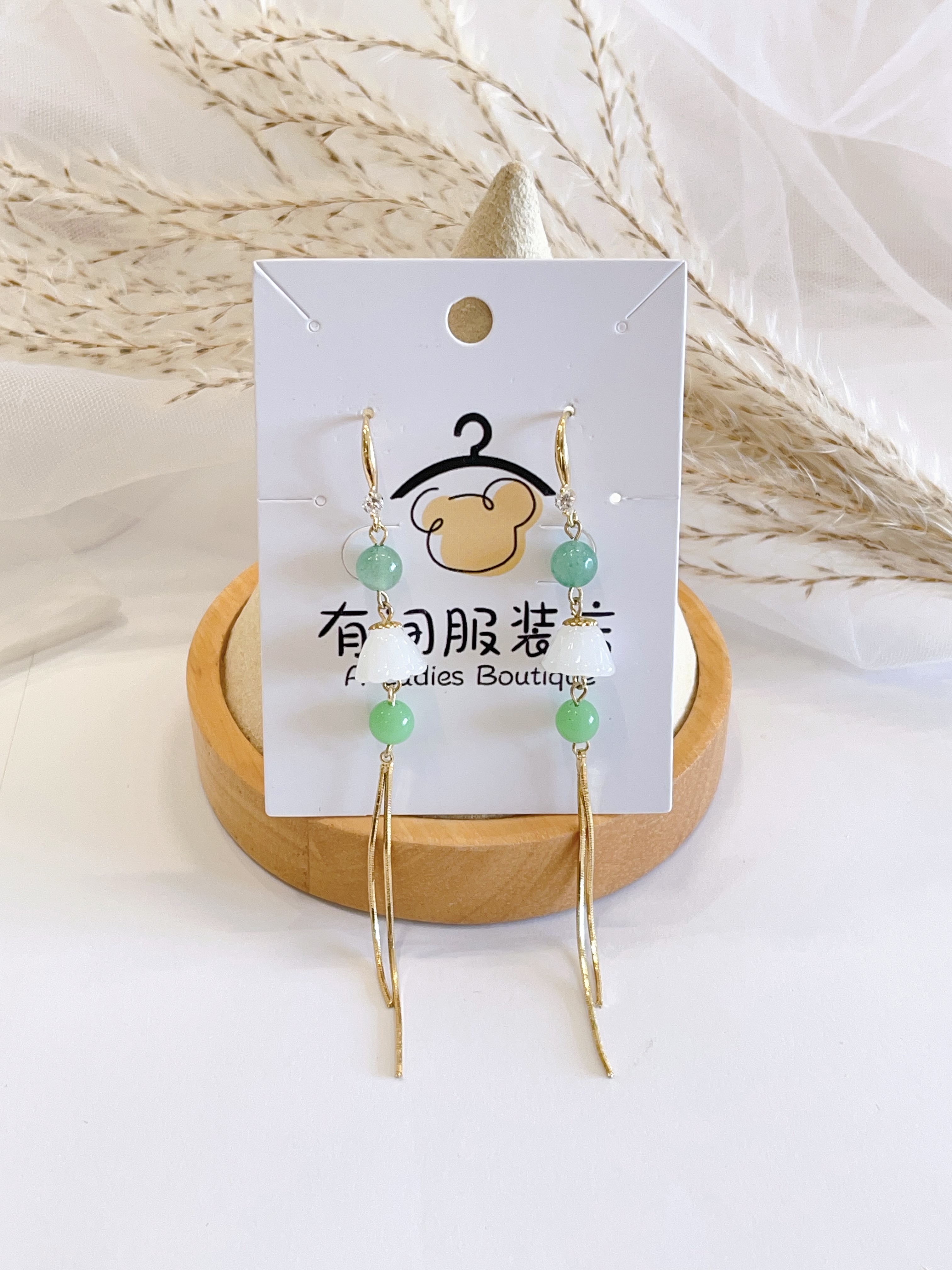 新中式复古风长流苏耳环