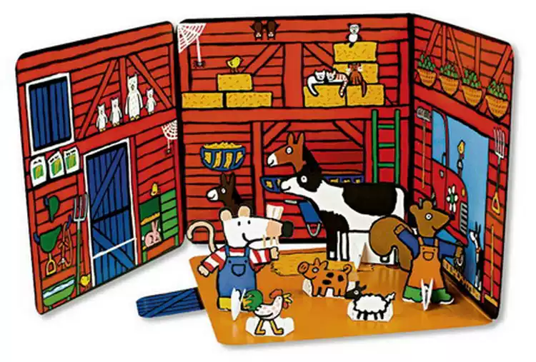Maisy's  Nursery / Farm / House / Shop 3D Board Book 小鼠波波 立體場景紙板書 4 books