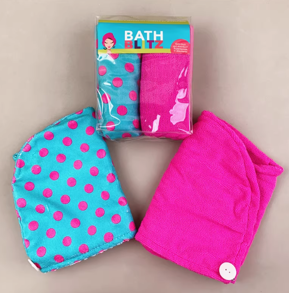 Amazon 超細纖維速乾浴帽 (1包2條) - 1包 - 現貨