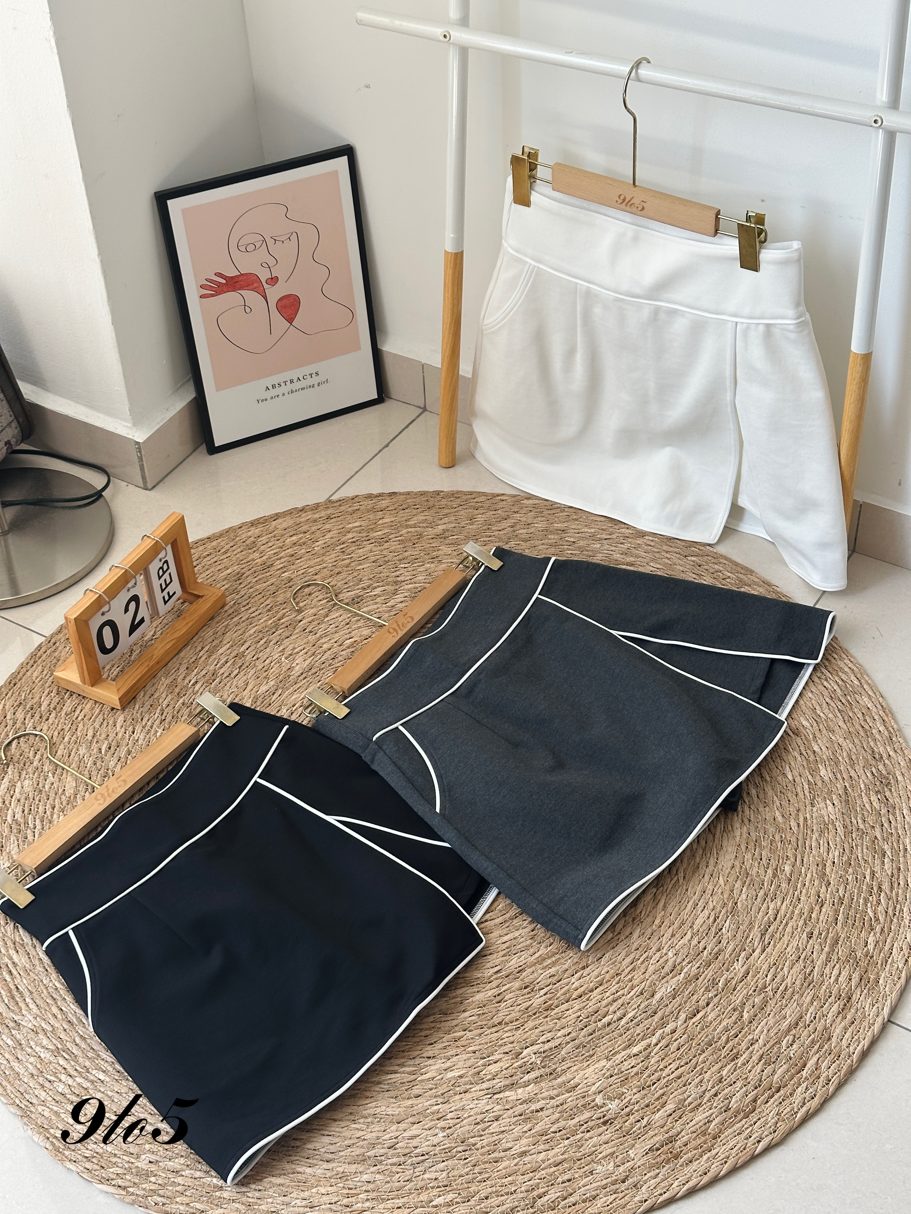 S1779 Split Mini Skirt - 3 Colors