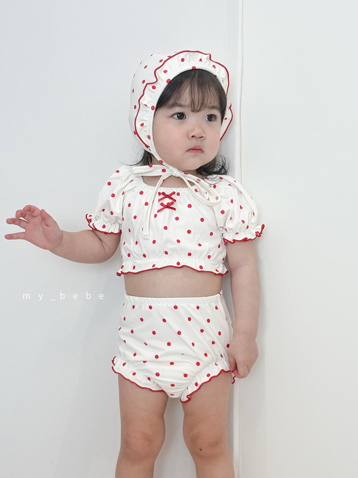 🇰🇷mybebe 泳衣+帽