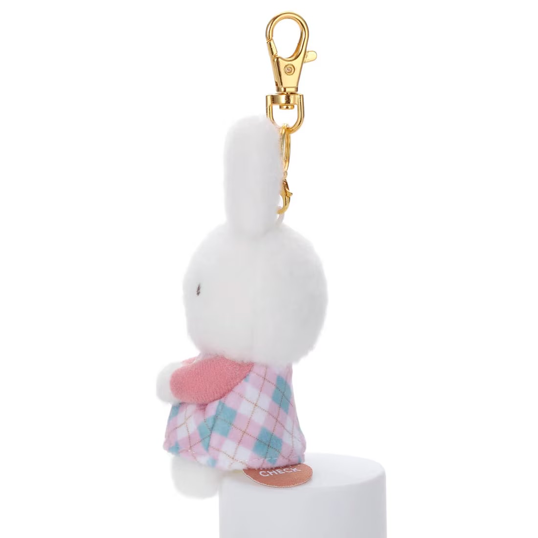 Miffy - 公仔掛飾 (粉紅色菱格裙子款)