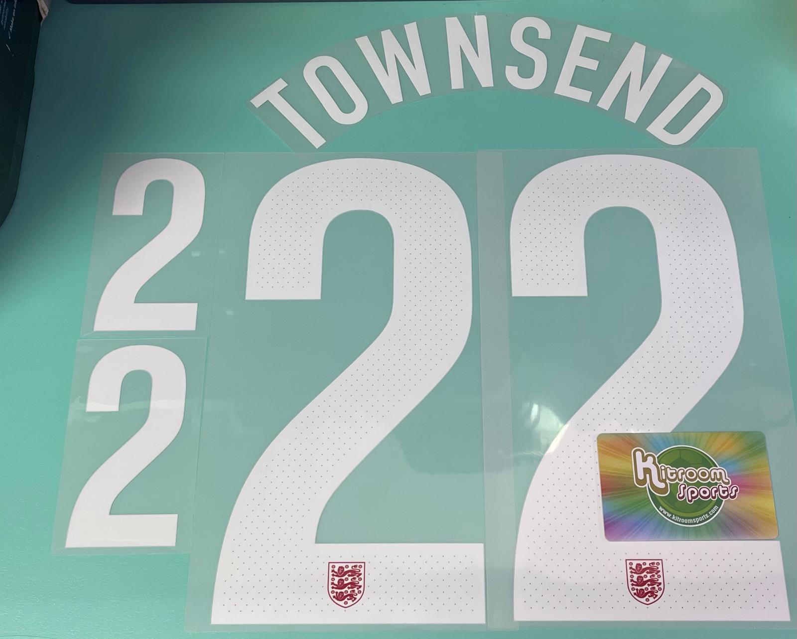 2013 England 150th Away Nameset #22 TOWNSEND