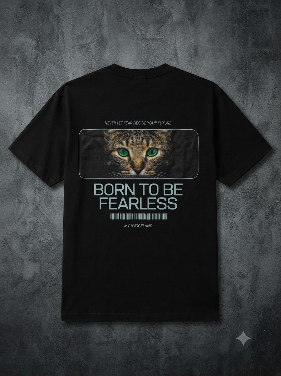 BORN TO BE FEARLESS // 300g 重磅純棉落肩短袖T恤 (男女同款)