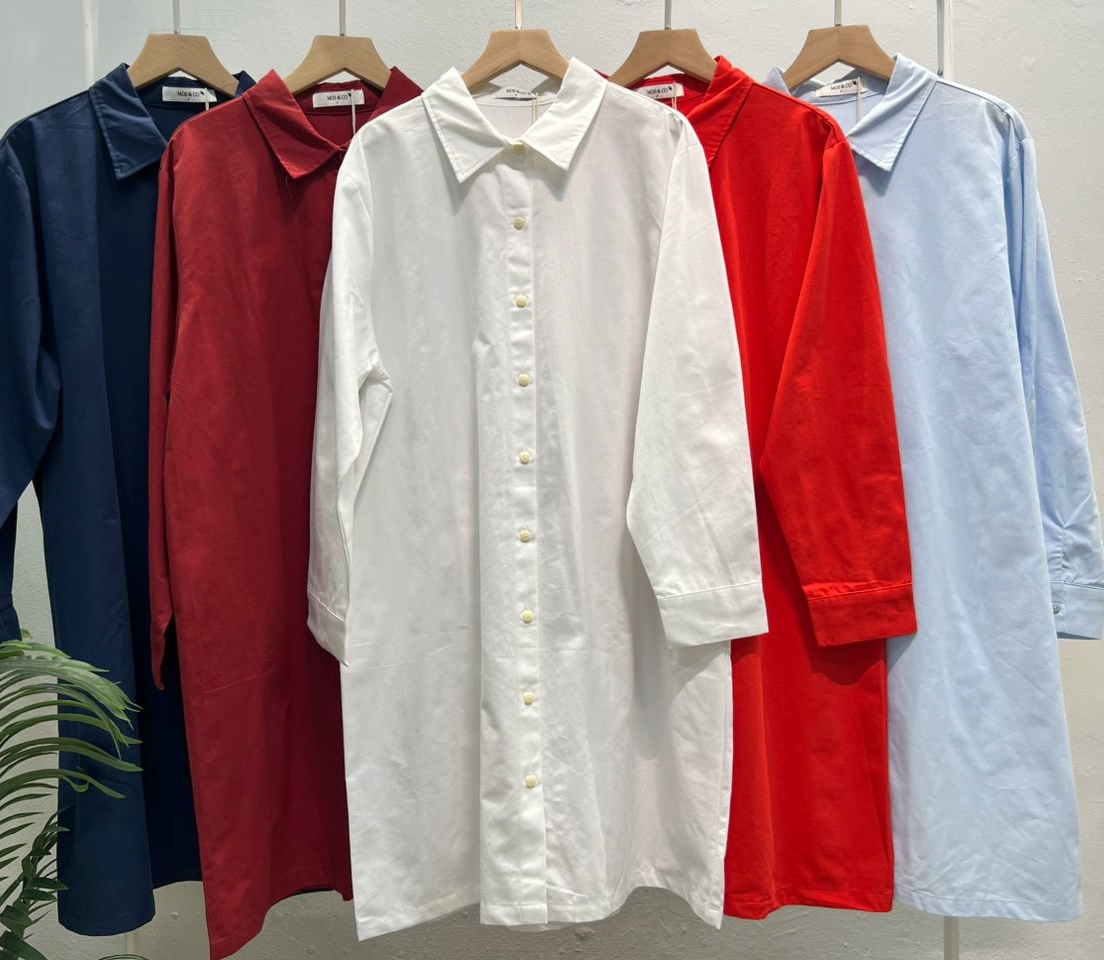 H9152 Collar Shirt Dress 