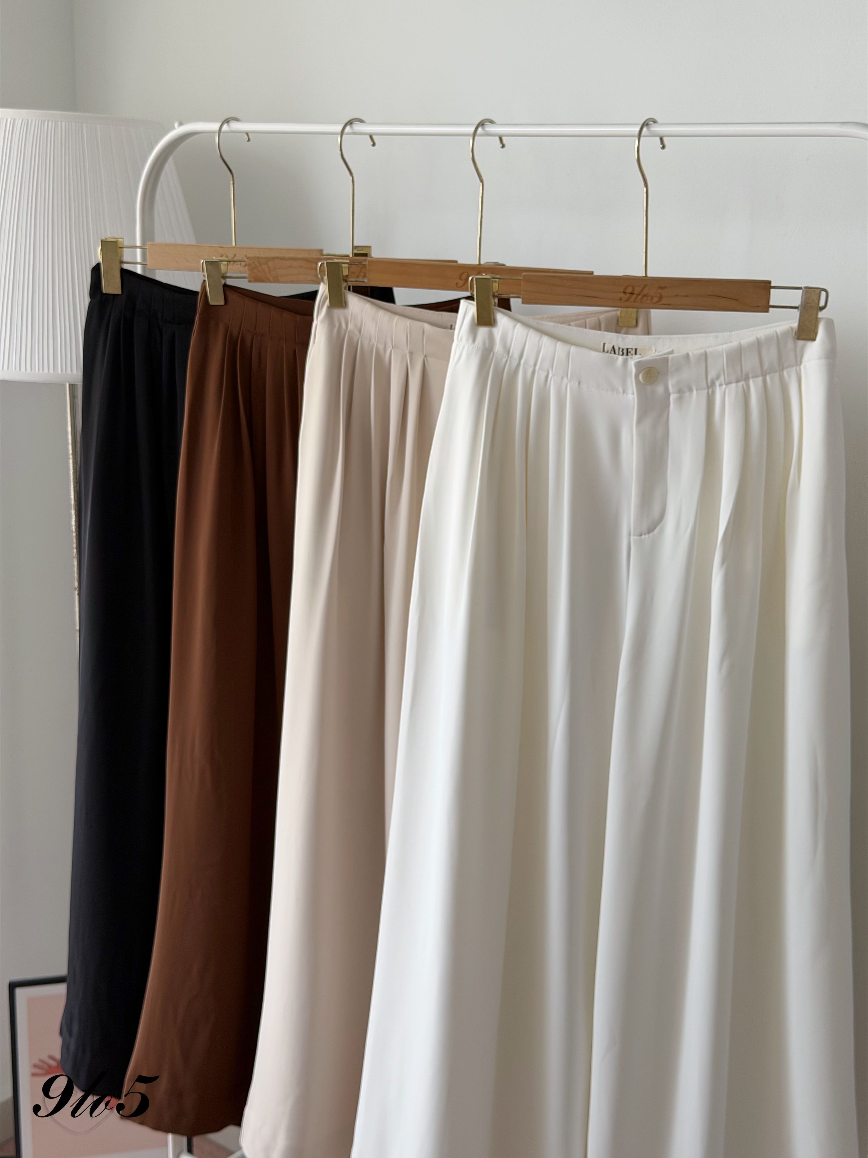 S2043 Wide Leg Long Pants - 4 Colors 