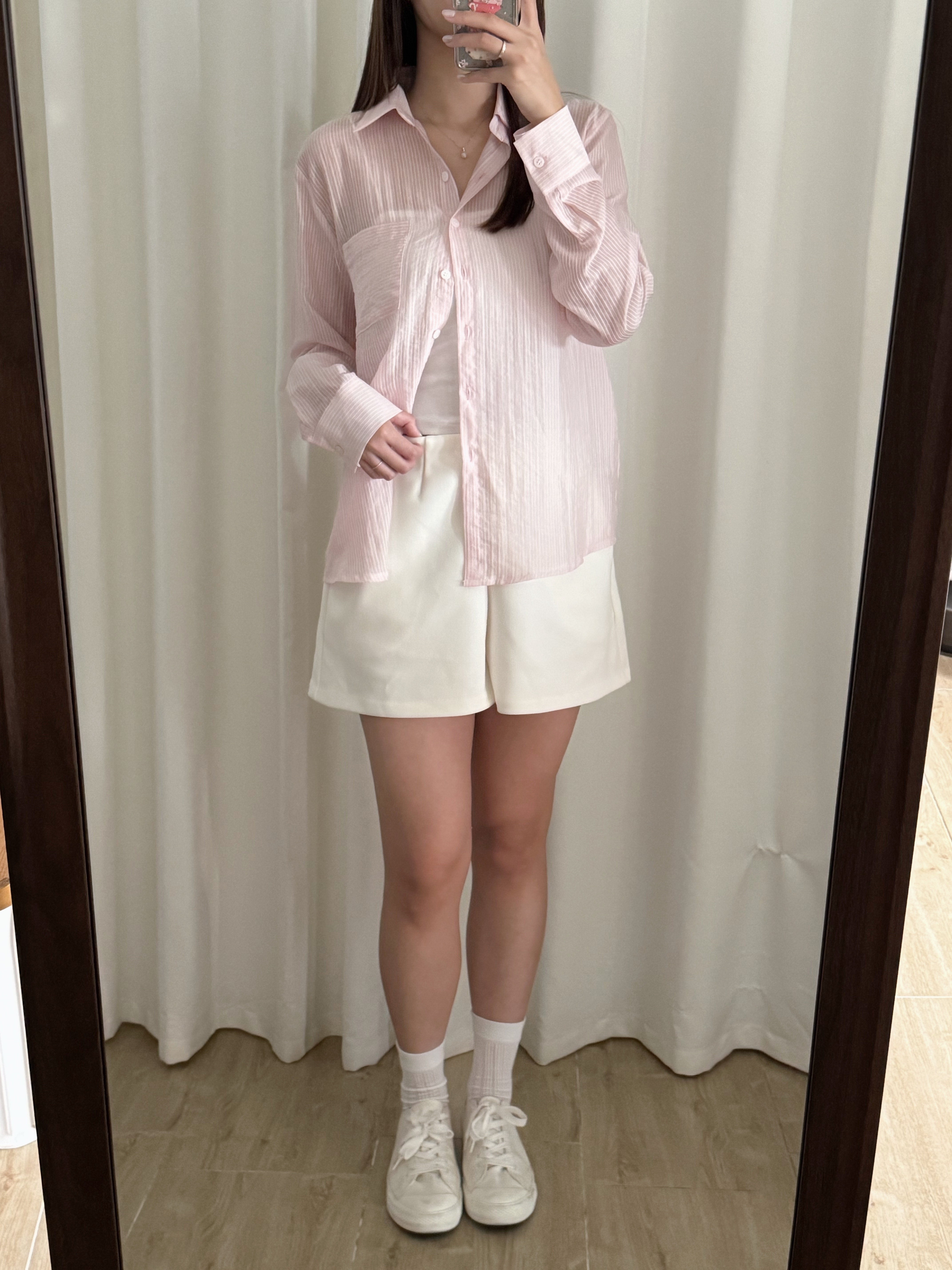 舒適天絲幼直紋襯衫(四色入)