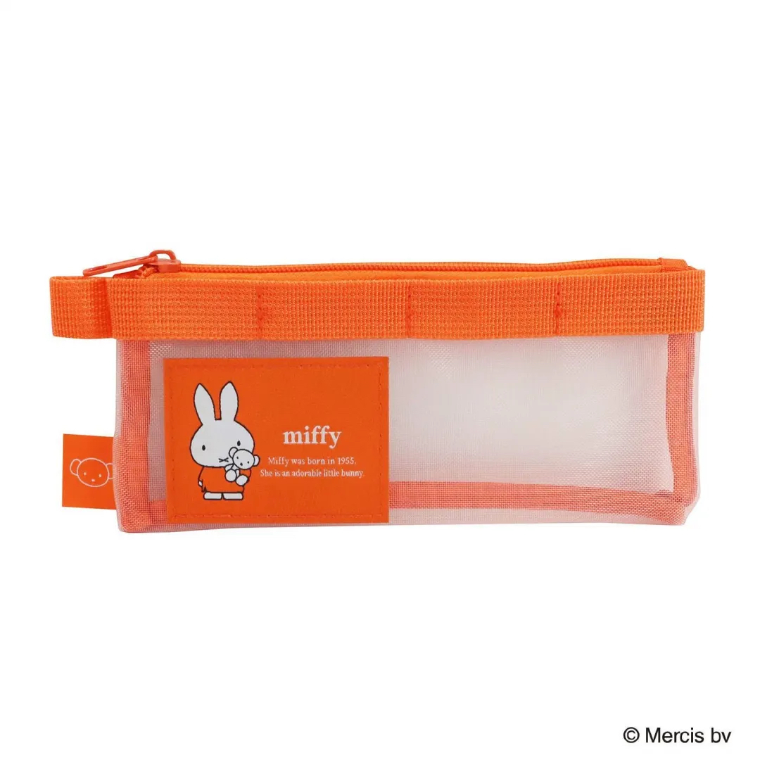 MIFFY 網 POUCH 筆袋 橙色 抱熊