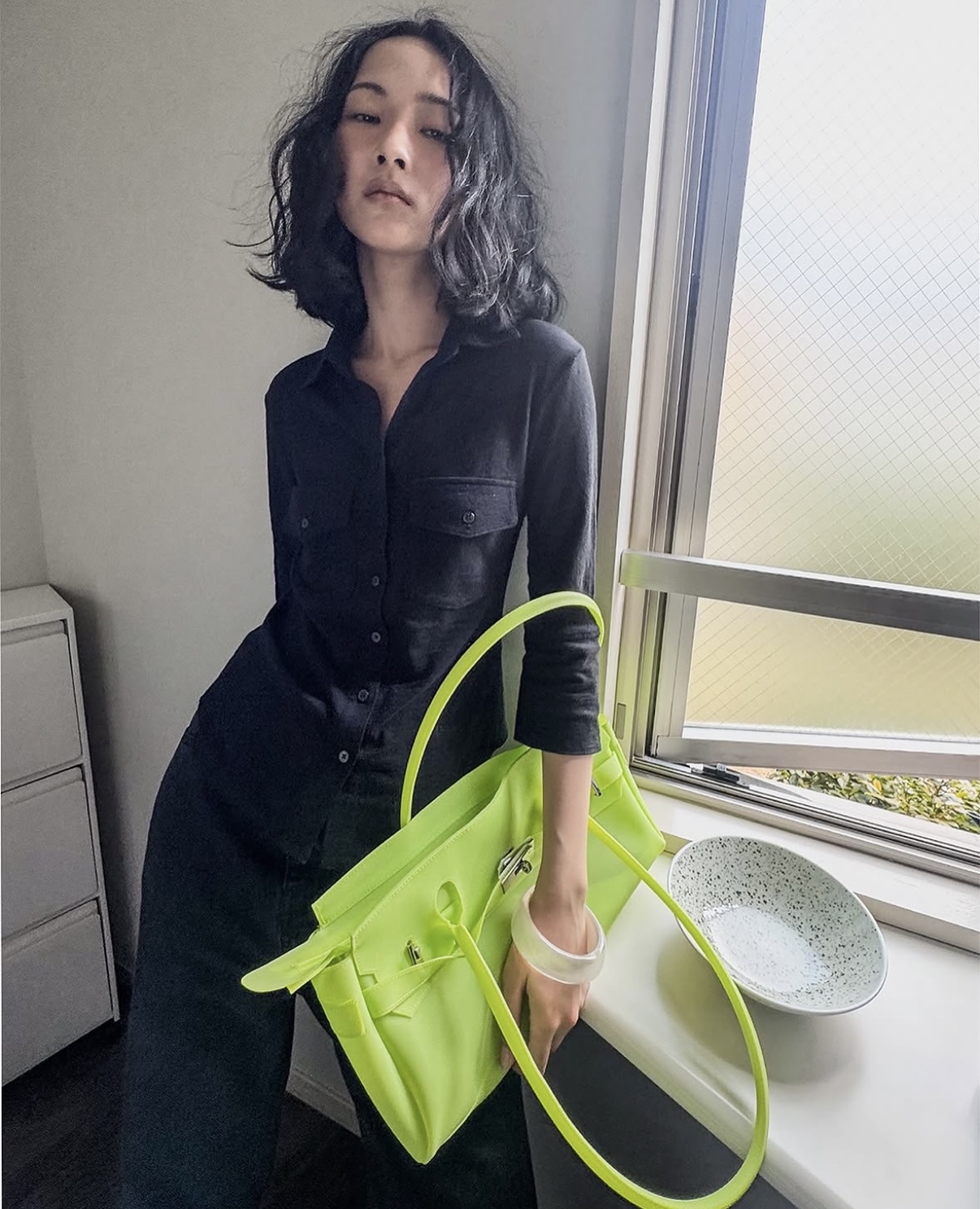 DEINET JELLY TWO-WAY BAG IN LIGHT YELLOW