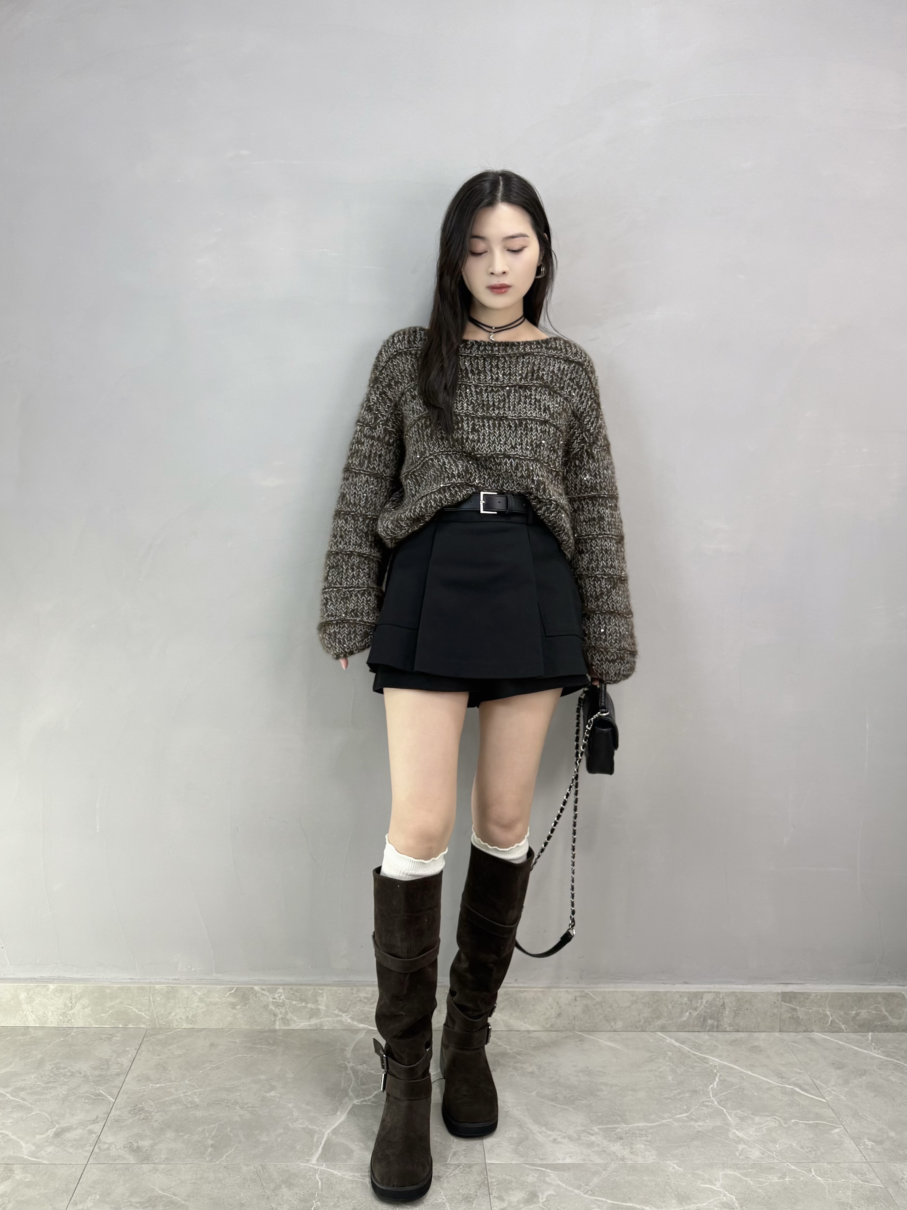 G82 閃片混色冷衫