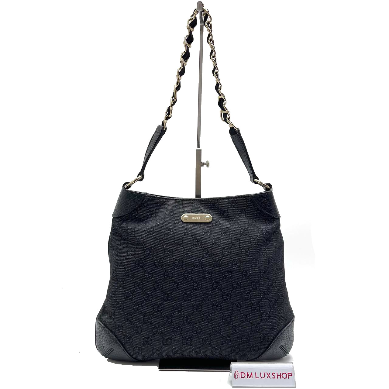 Gucci GG Denim Chain Shoulder Bag