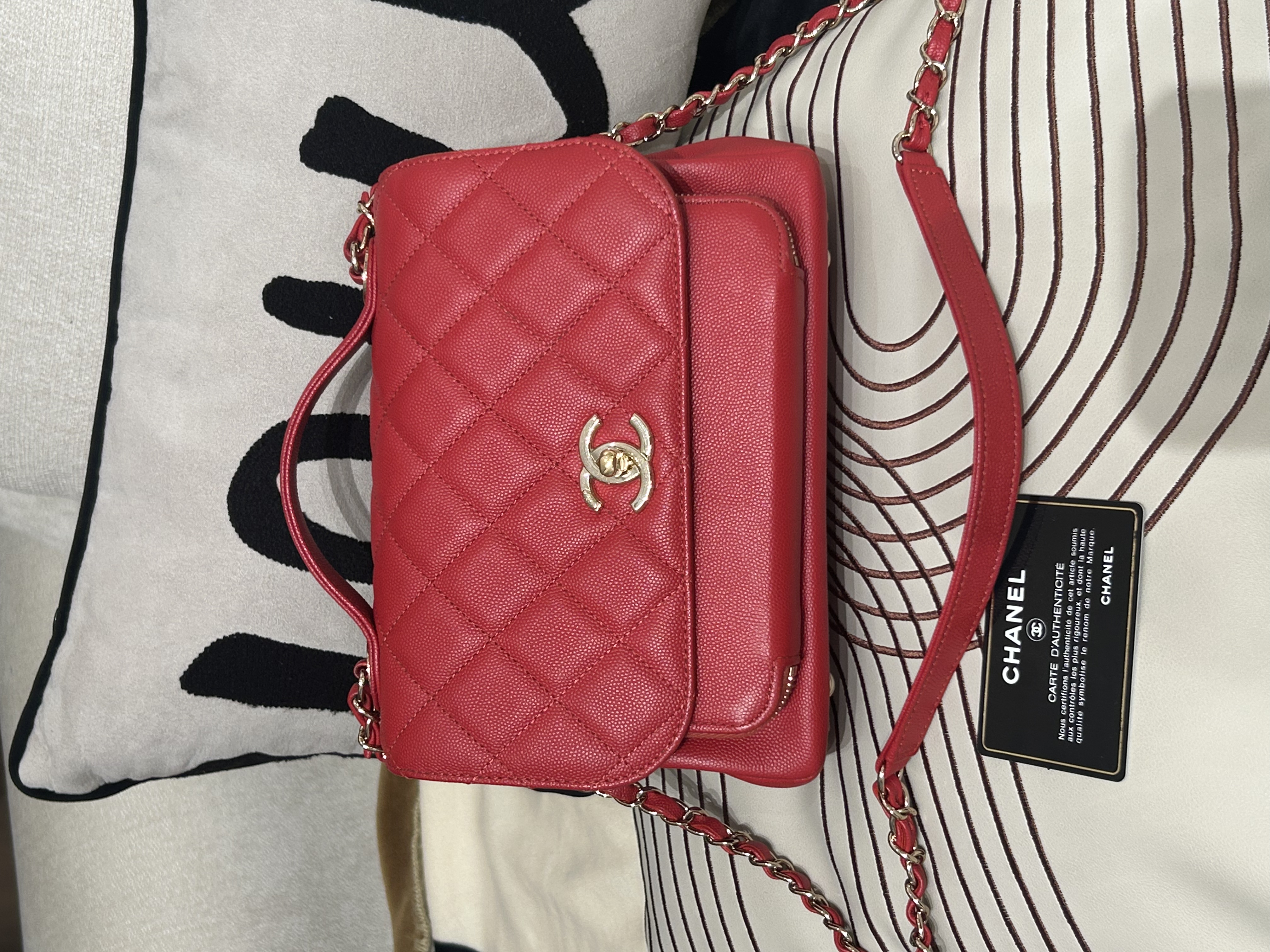 CHANEL Business Affinity 2way bag A93607 荔枝牛皮 100%Authentic, 98%New ✅28card✅Box