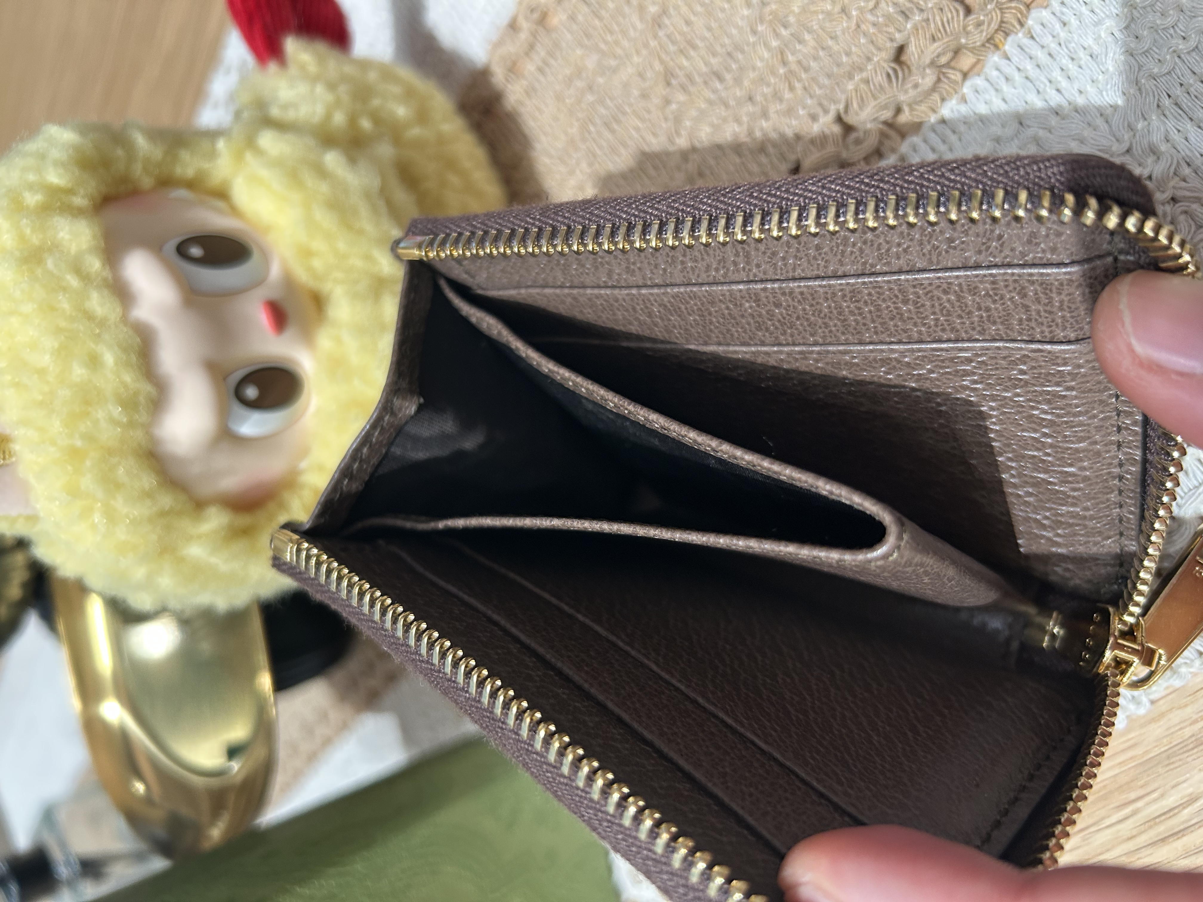 Gucci Ophidia GG Supreme Tri-Fold Wallet 100%Authentic, 99%New ✅Box