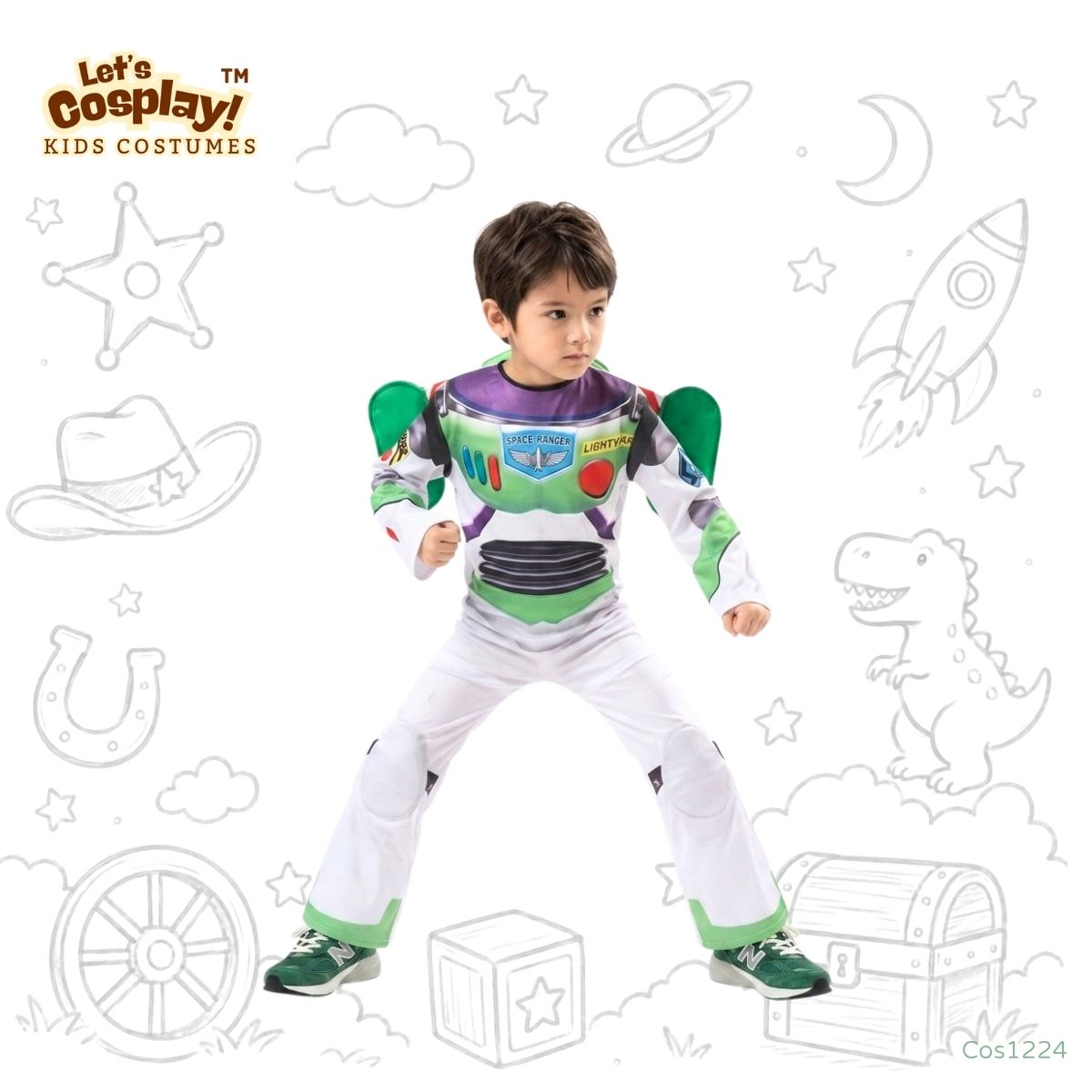 巴斯光年主題兒童太空人服裝 Buzz Lightyear Kids Costume 親子角色扮演