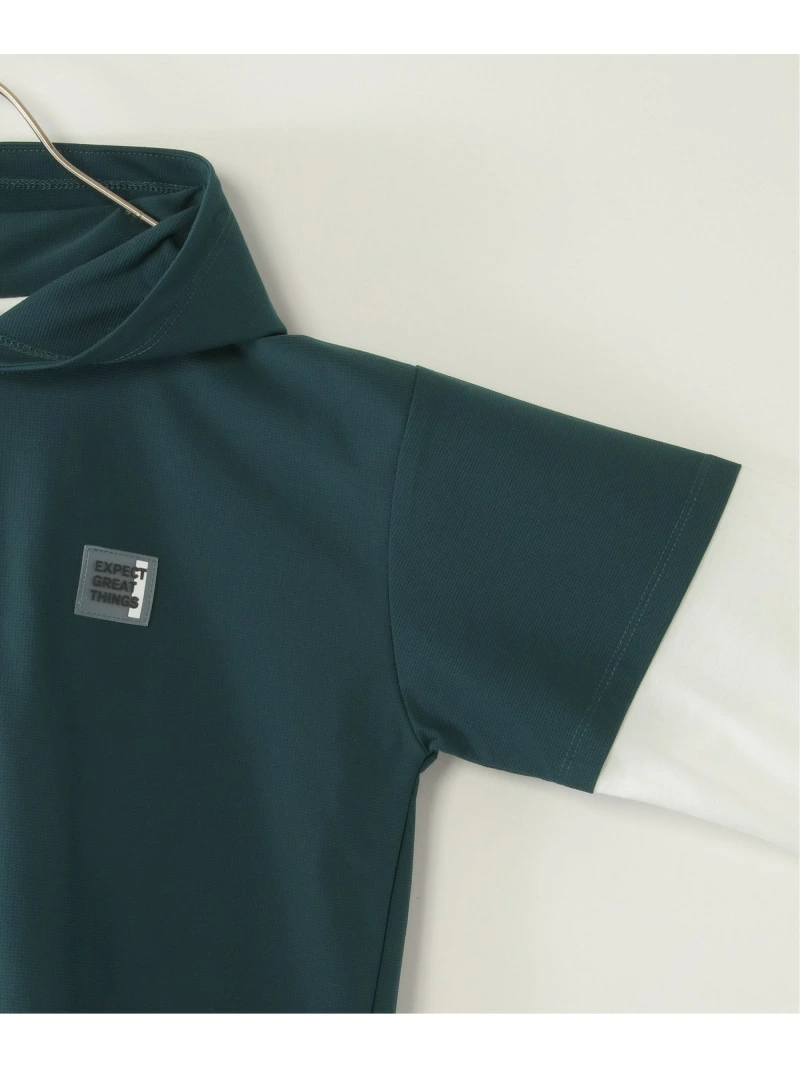 🆕【⭐訂購⭐】  日本直送🌀接觸涼感 疊層六分袖 連帽衫［2款選］🌀[ELDA-0017][260503]