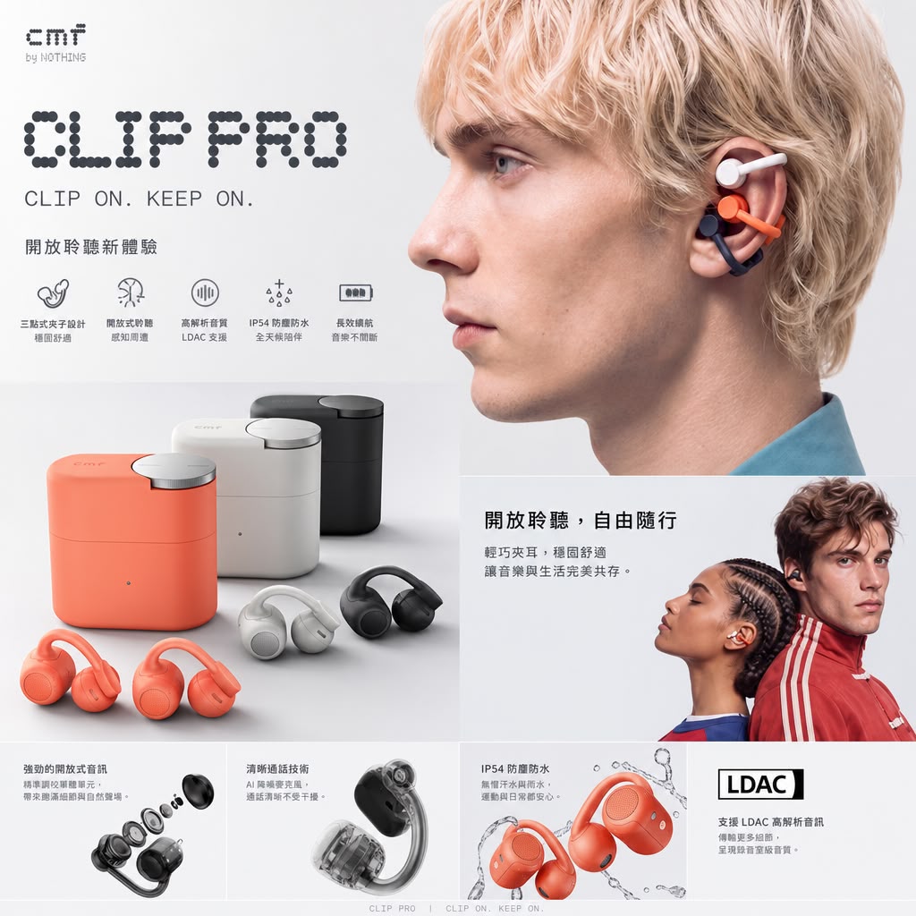 Nothing CMF Clip Pro 藍芽耳機 | 夾耳式開放耳機