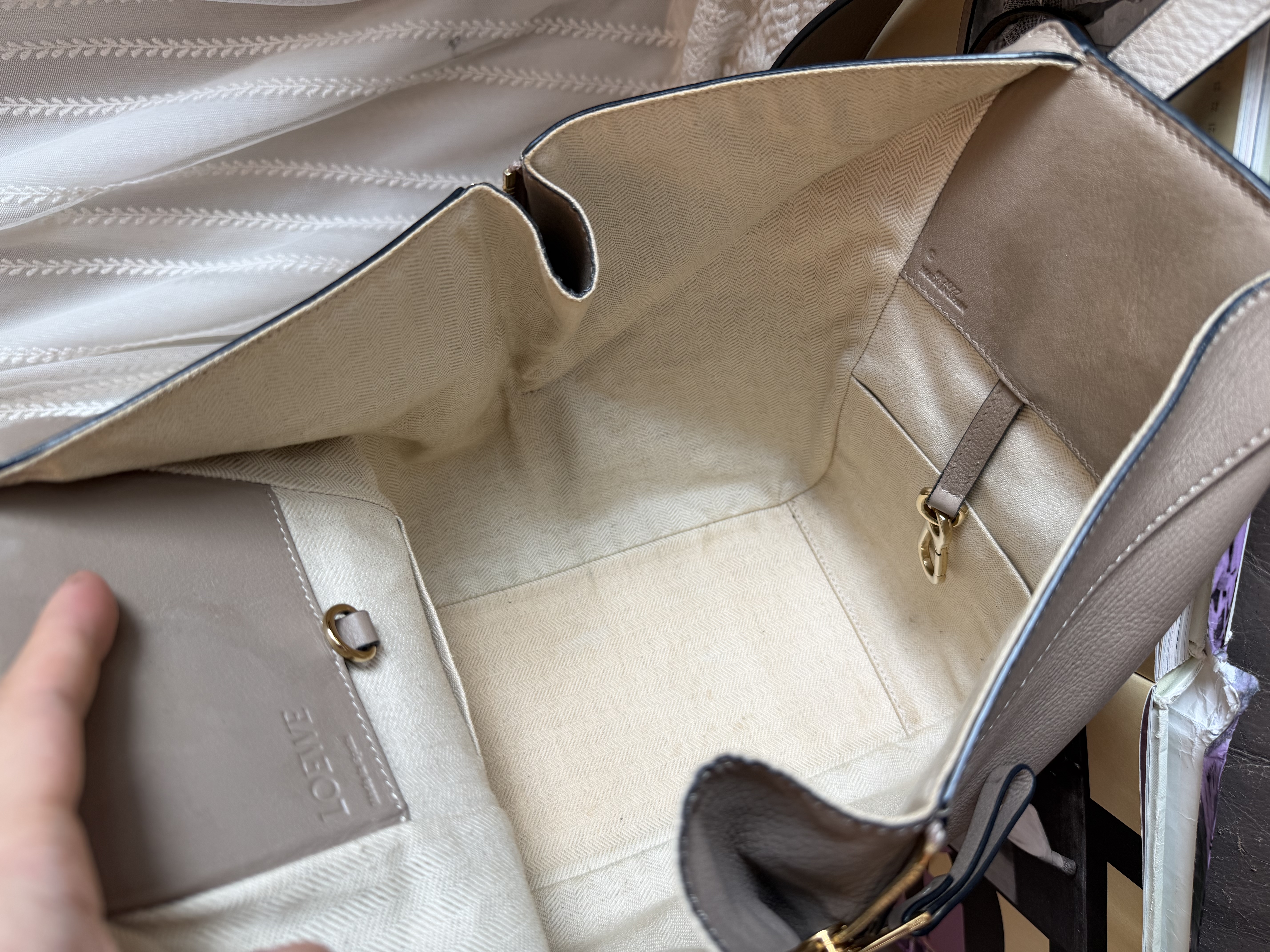 Loewe Hammock grey leather bag / shoulder bag handbag crossbody bag