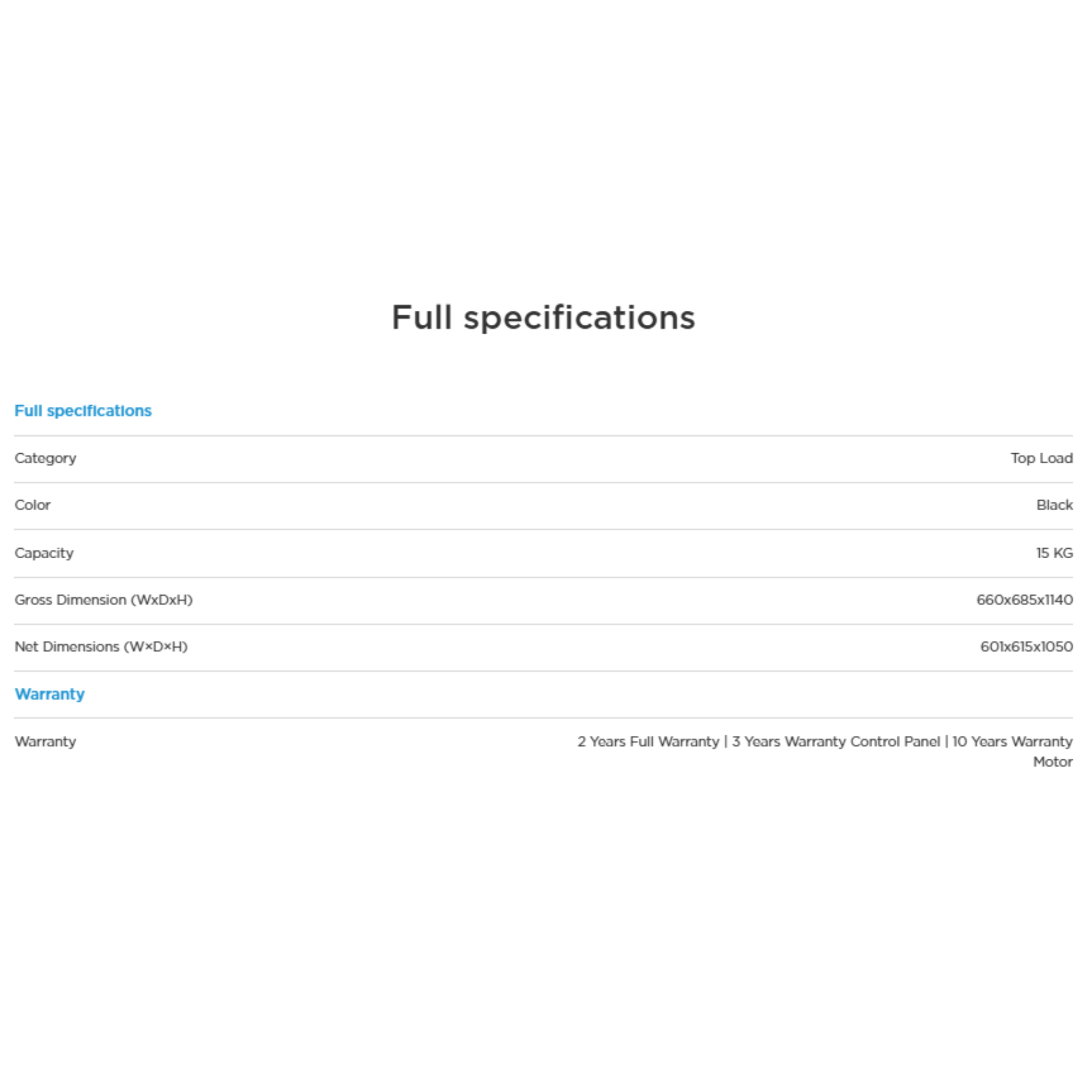 Midea 15kg Lunar Series Top Load Washing Machine with Inverter Quattro (MA512W150DT)