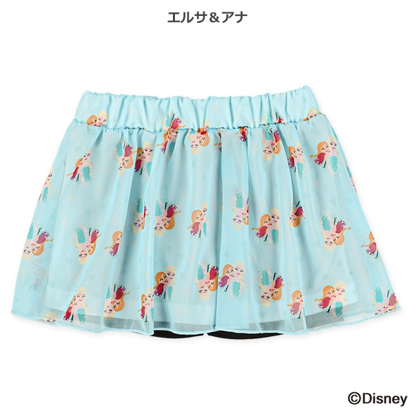 🇯🇵預訂 日本直送🇯🇵兩色Disney公主滿印雪紡短裙褲