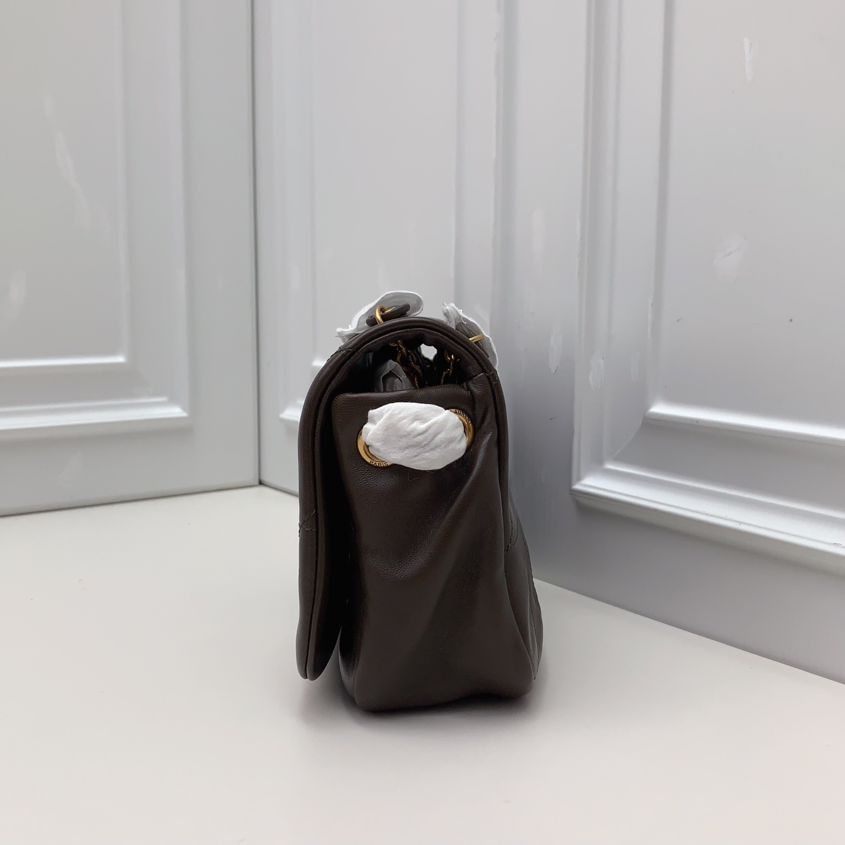 【預訂貨品】YSL Jamie橄欖綠色羊皮mini斜咩包 