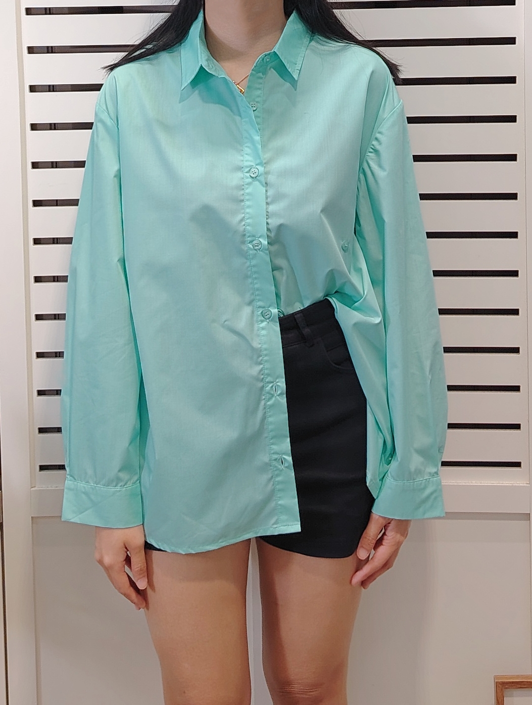 25042 Chic Long Sleeve Collar Shirt 