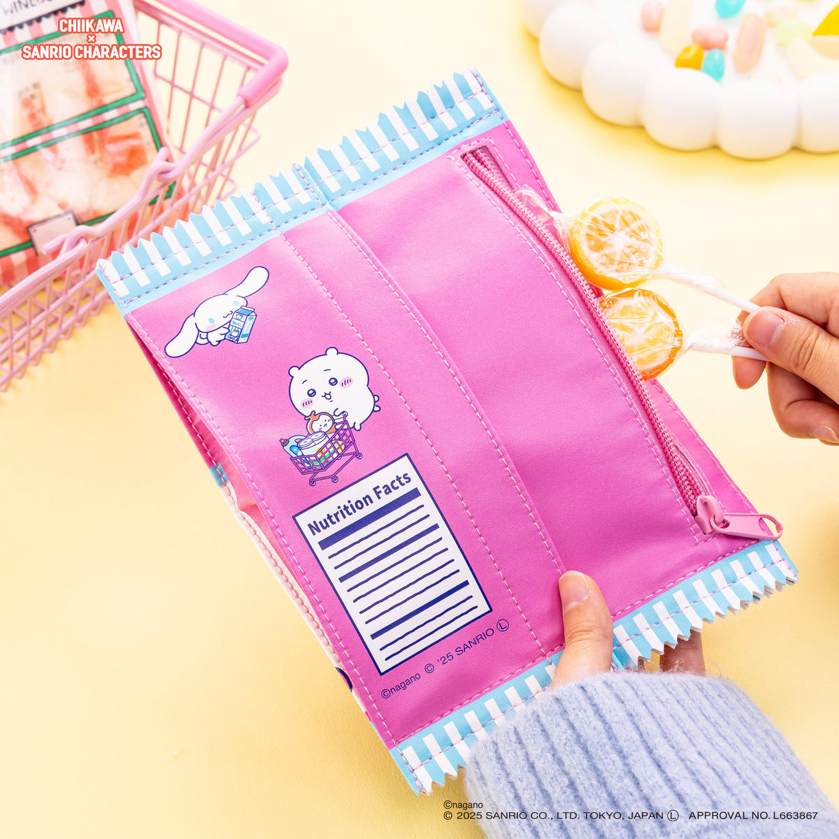 日本 Chiikawa x Sanrio characters 零食款拉鍊袋 pouch