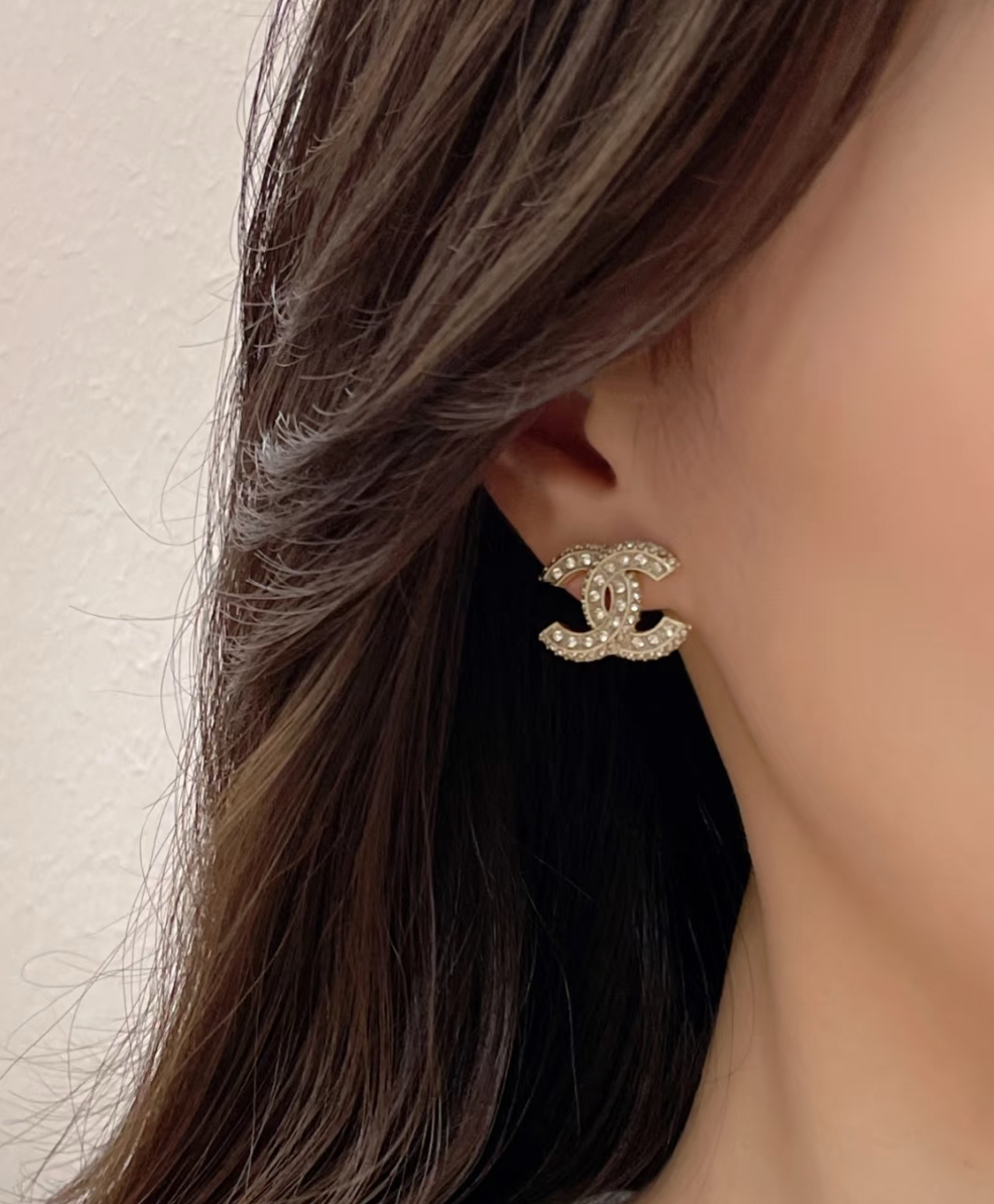 預訂❣️ Chanel 經典款CC水鑽耳環